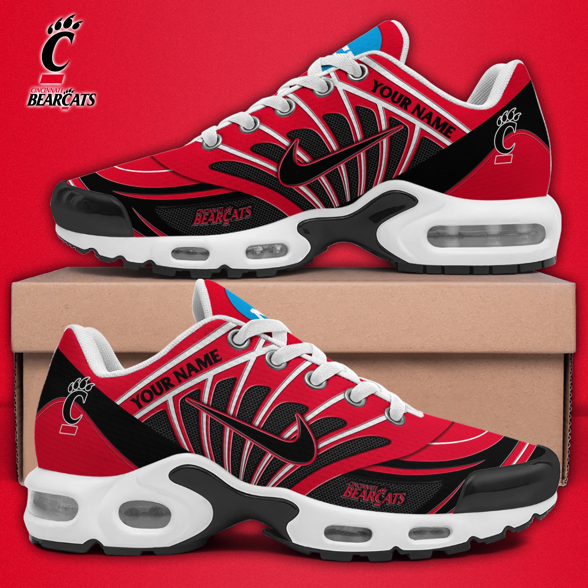 Cincinnati Bearcats TN Shoes 2025 Version Custom Name 