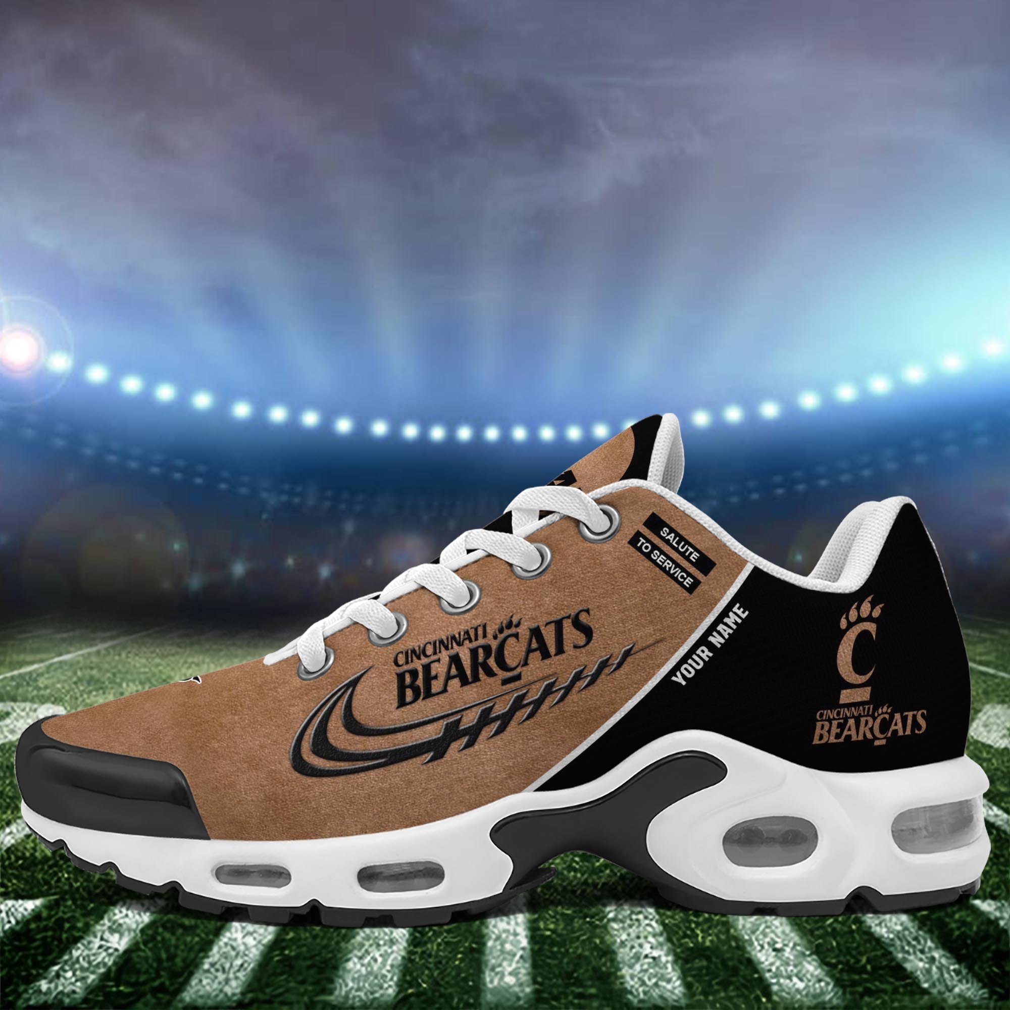 Cincinnati Bearcats TN Shoes 2025 Version Custom Name, Shoes For Football Fans, Fan Gifts PH637