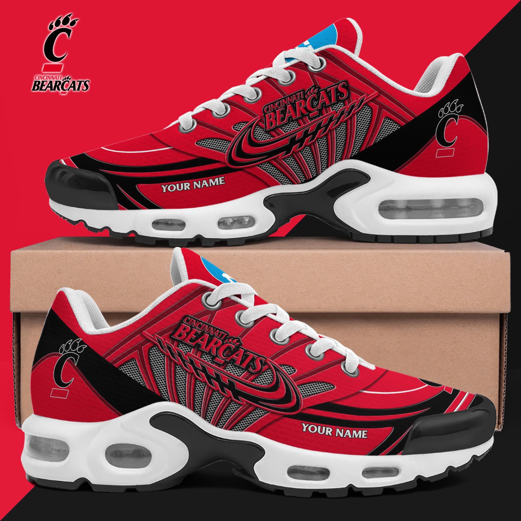 Cincinnati Bearcats TN Shoes 2025 Version Custom Your Name 594