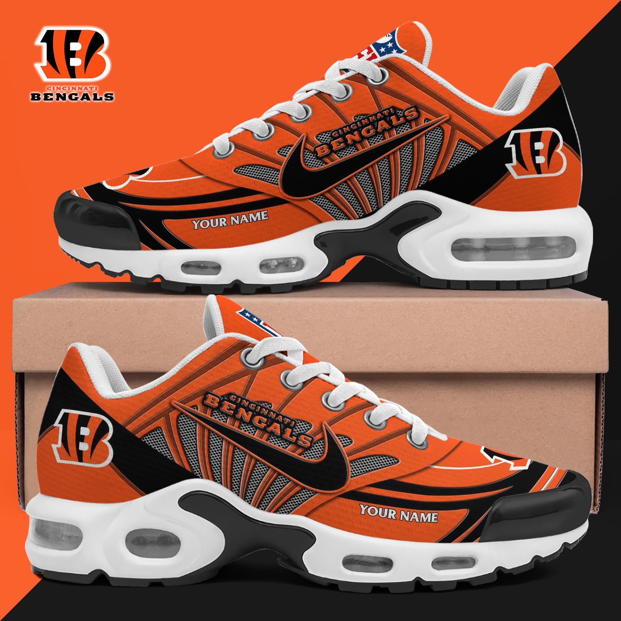 Cincinnati Bengals TN Shoes 2025 Version Custom Your Name 582