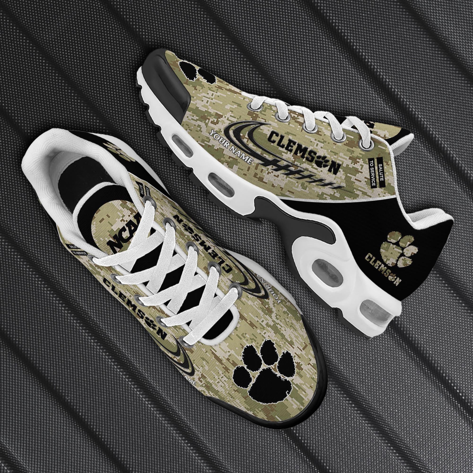 Clemson Tigers TN Shoes 2025 Version Custom Name, Camouflage Shoes, Gifts For Football Lovers PH636