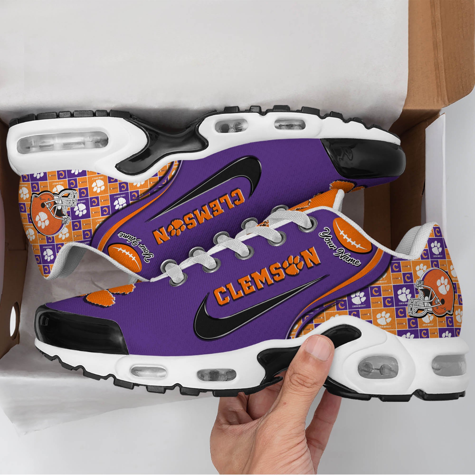 Clemson Tigers TN Shoes 2025 Version Custom Your Name 499