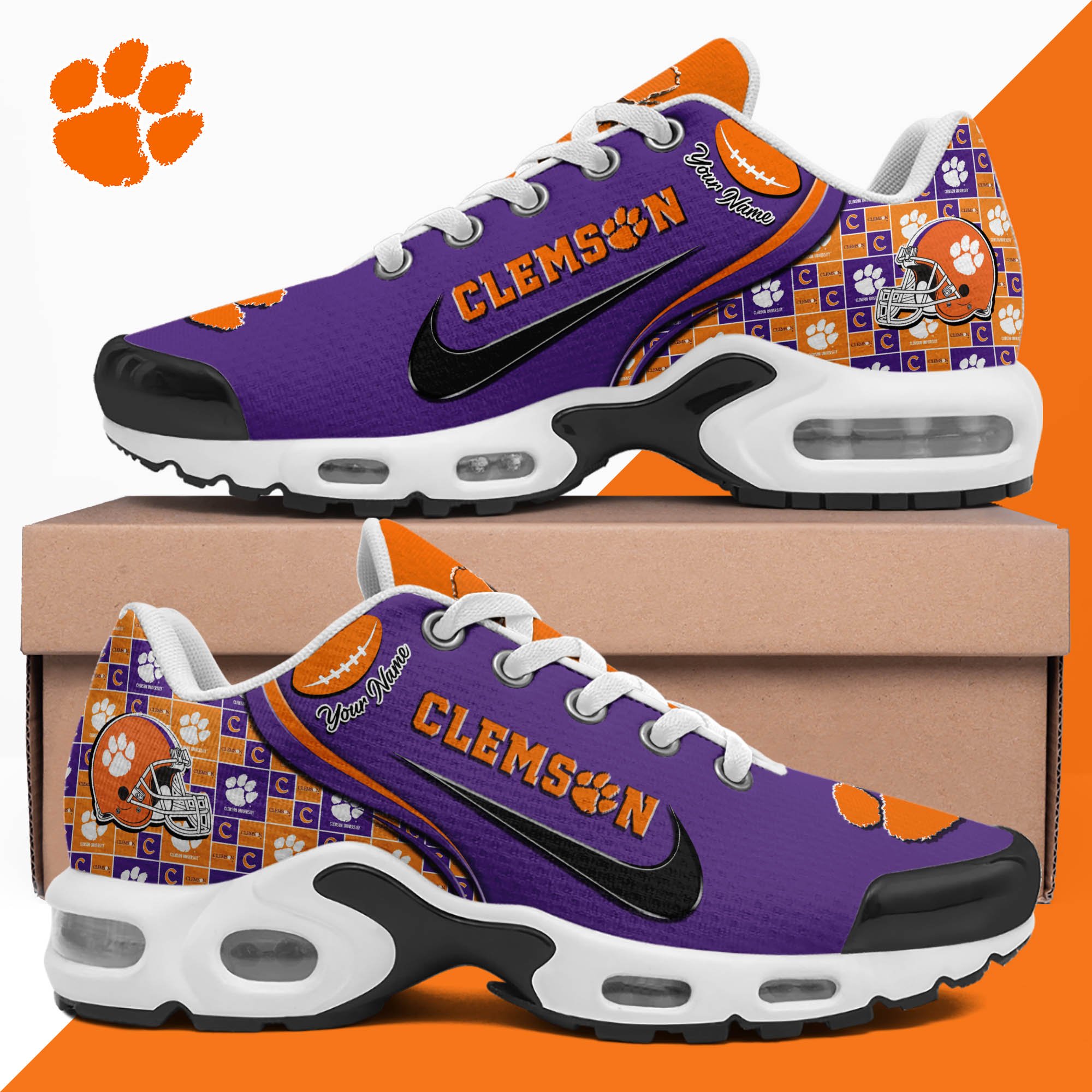 Clemson Tigers TN Shoes 2025 Version Custom Your Name 499
