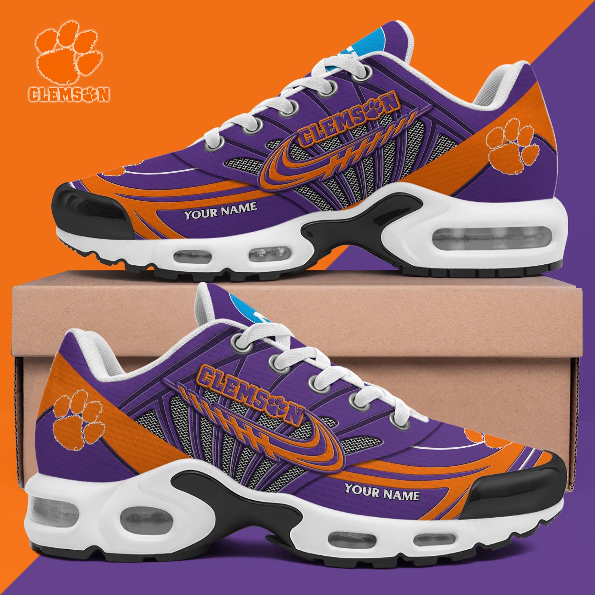 Clemson Tigers TN Shoes 2025 Version Custom Your Name 594