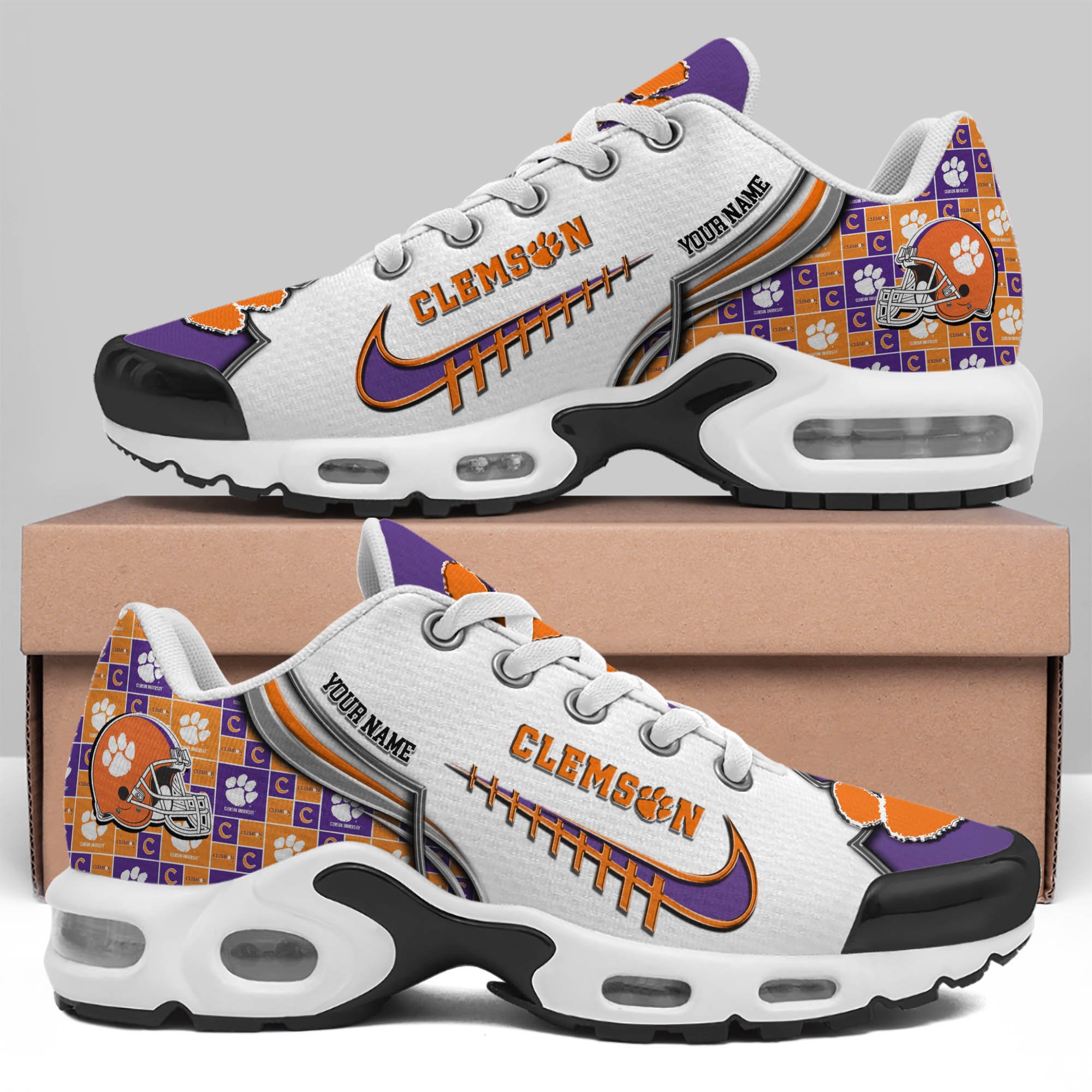 Clemson Tigers TN Shoes 2025 Version Custom Your Name 642