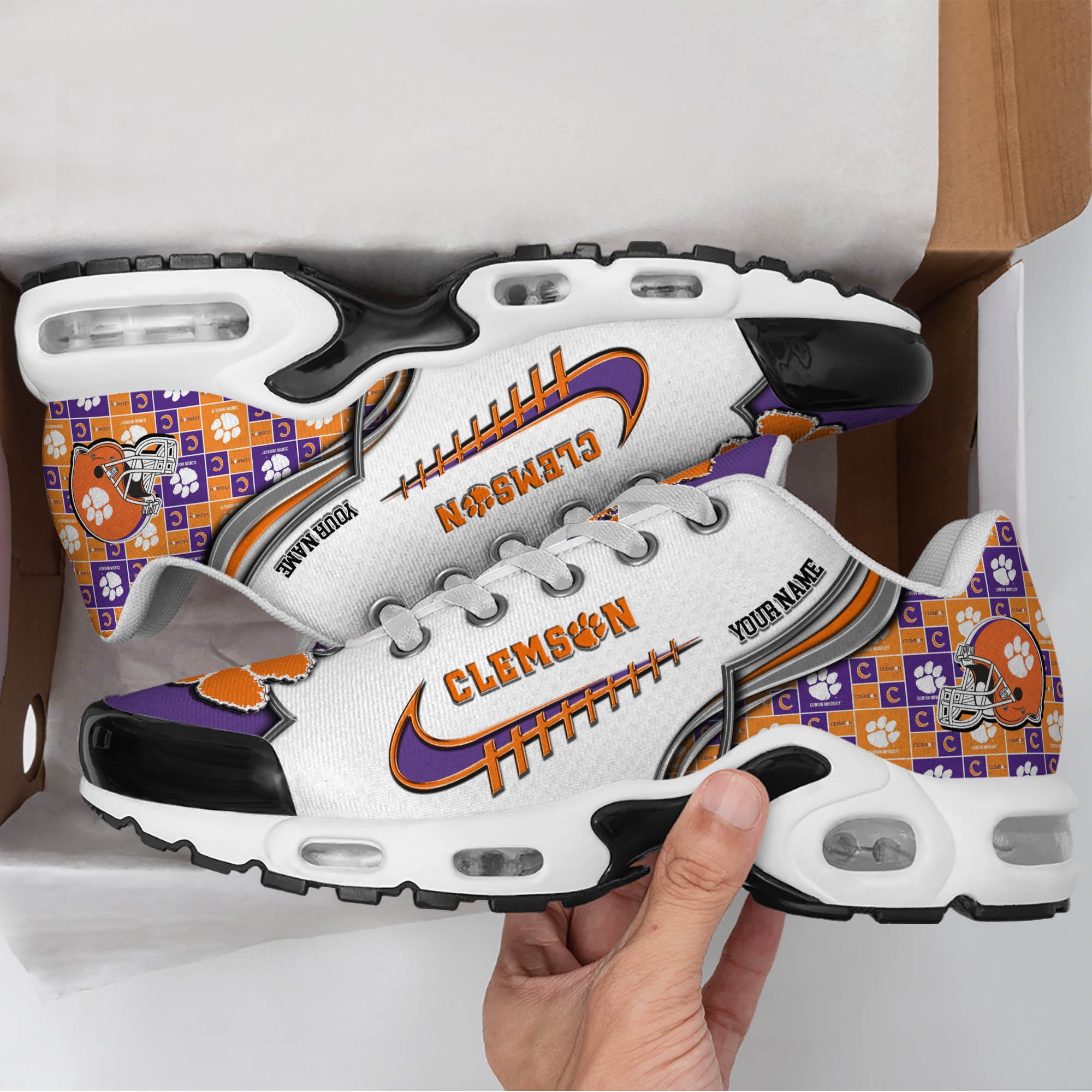 Clemson Tigers TN Shoes 2025 Version Custom Your Name 642