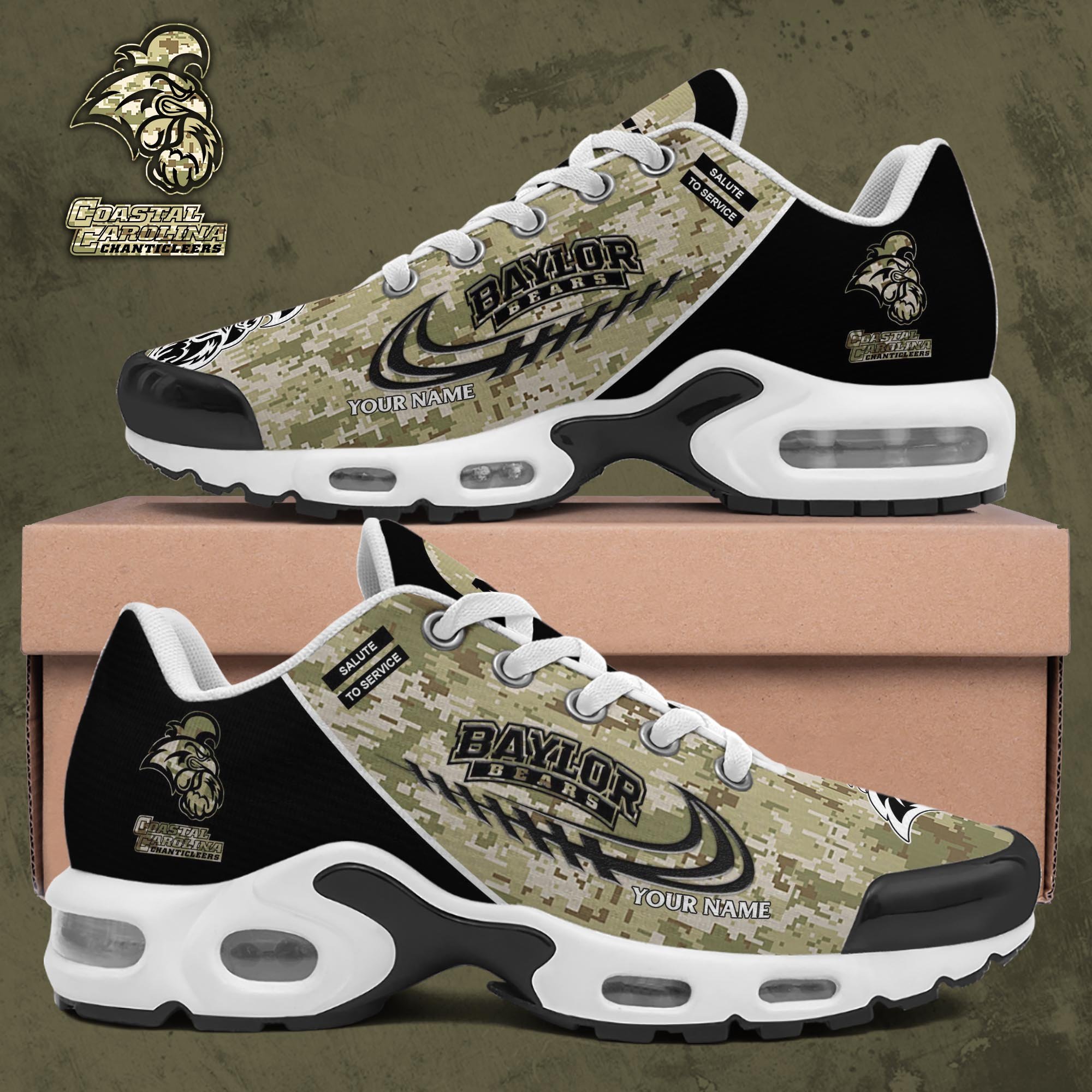 Coastal Carolina Chanticleers TN Shoes 2025 Version Custom Name, Camouflage Shoes, Gifts For Football Lovers