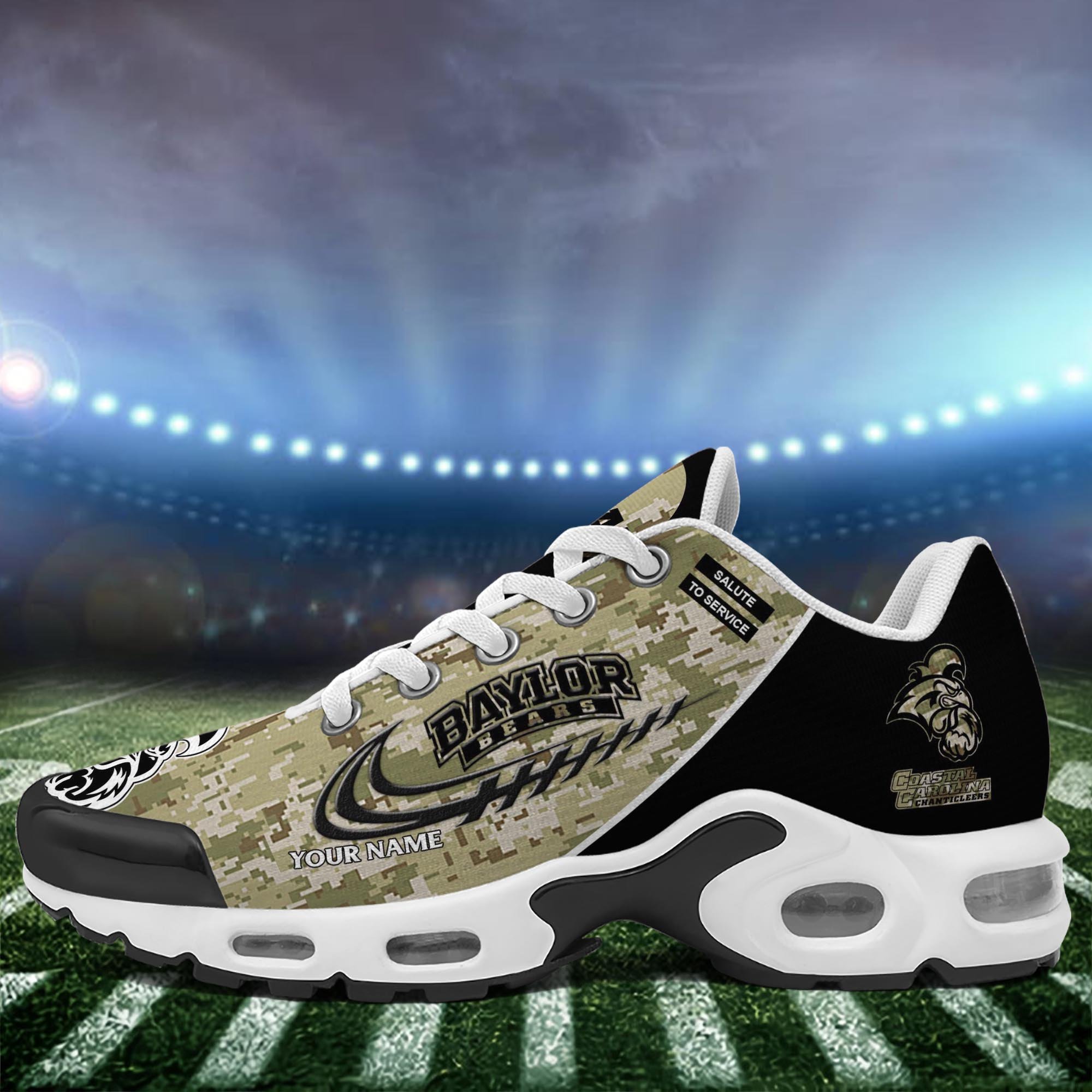 Coastal Carolina Chanticleers TN Shoes 2025 Version Custom Name, Camouflage Shoes, Gifts For Football Lovers PH636