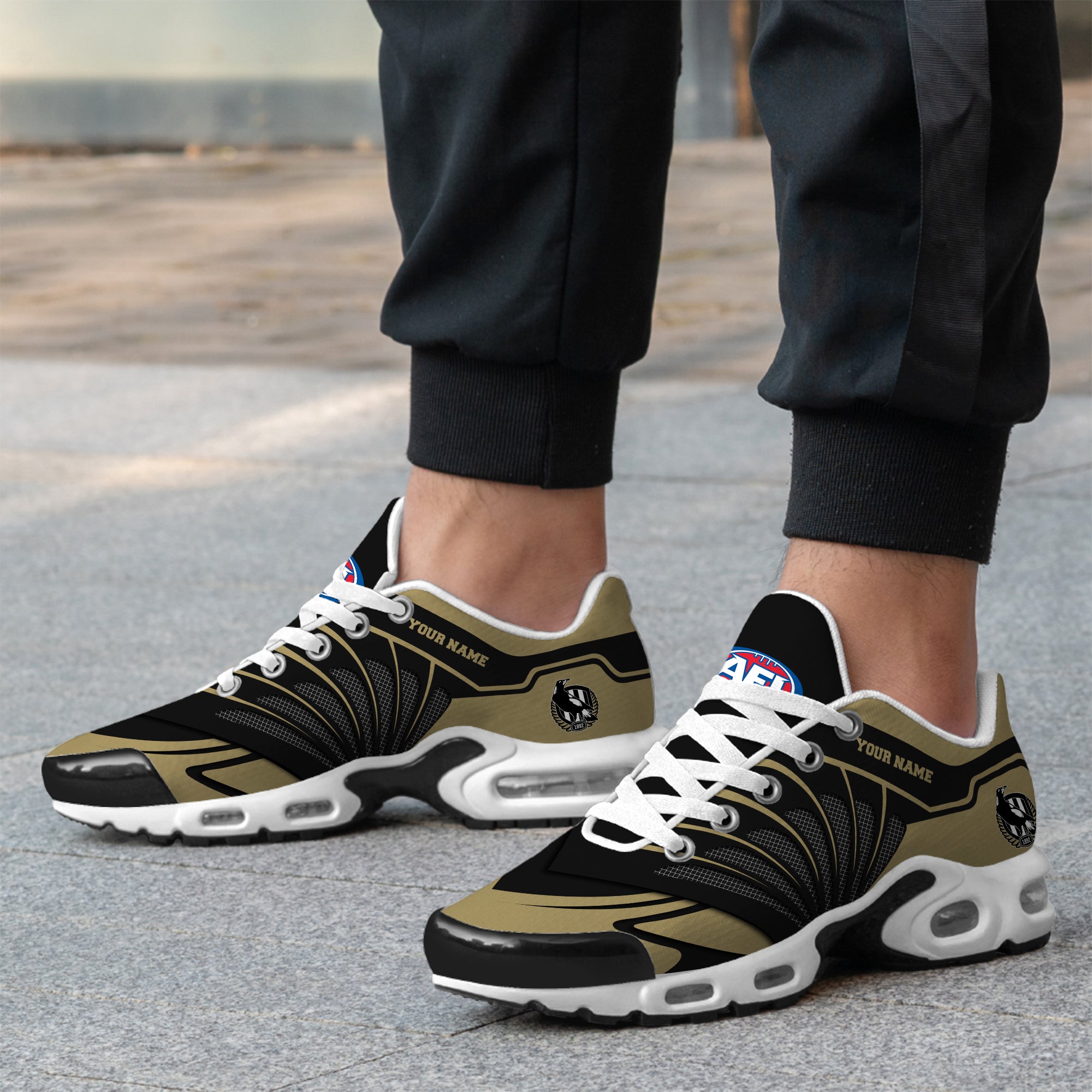 Collingwood Football Club CUSTOMIZED UNISEX AIR MAX PLUS SNEAKERS