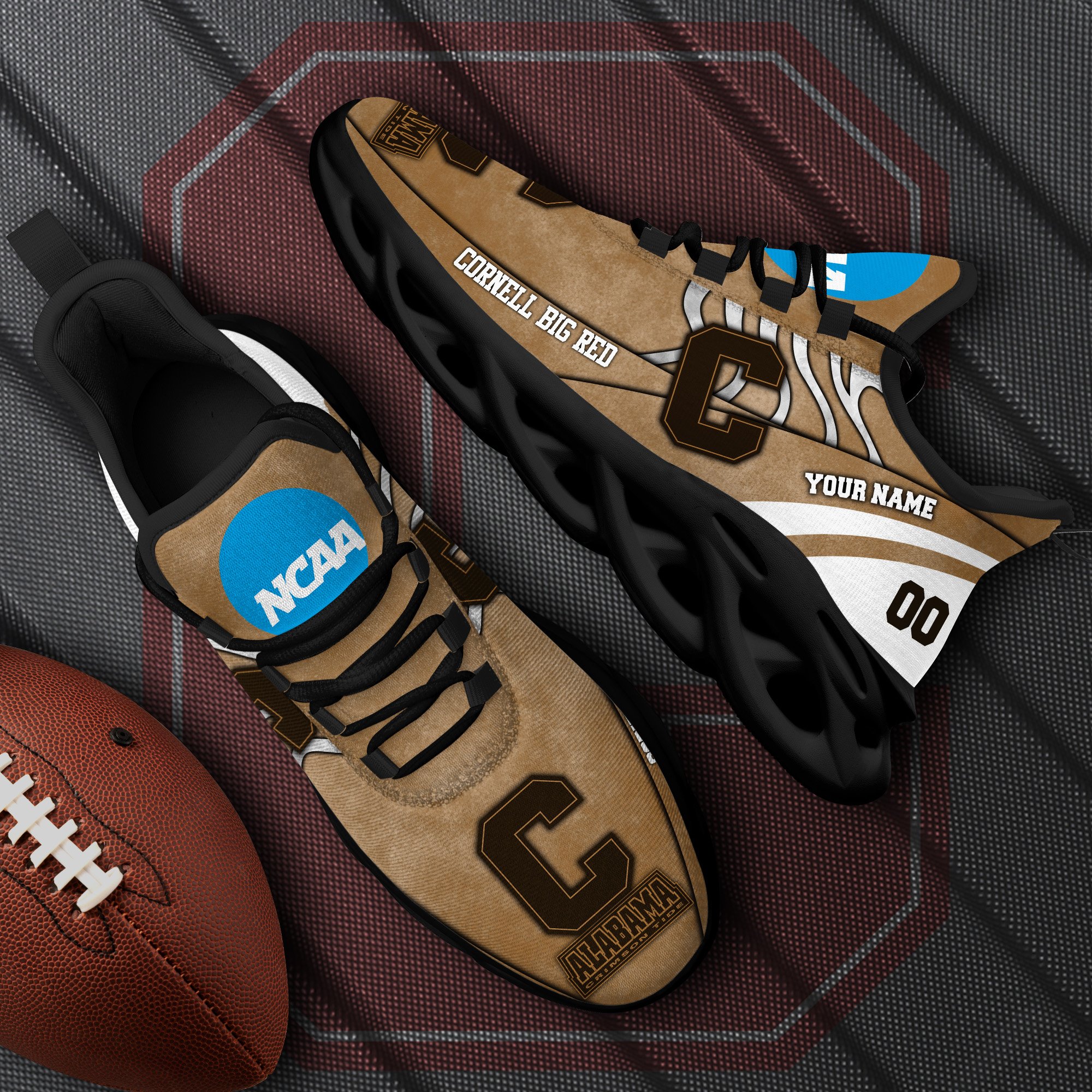 Cornell Big Red Black Max Soul Shoes 2025 Versions Custom Your Name And Number 312