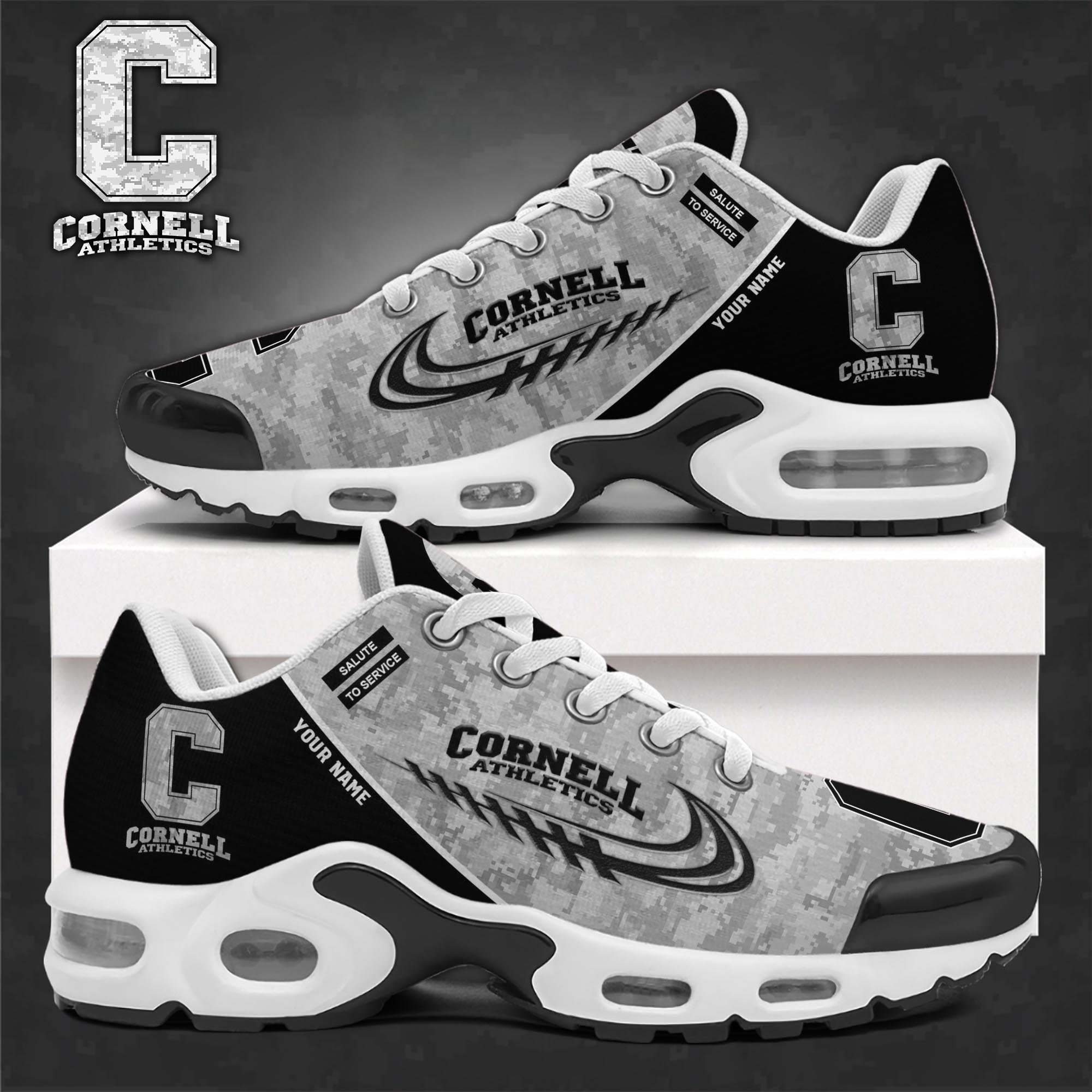 Cornell Big Red TN Shoes 2025 Version Custom Name, Camouflage Shoes   PH585