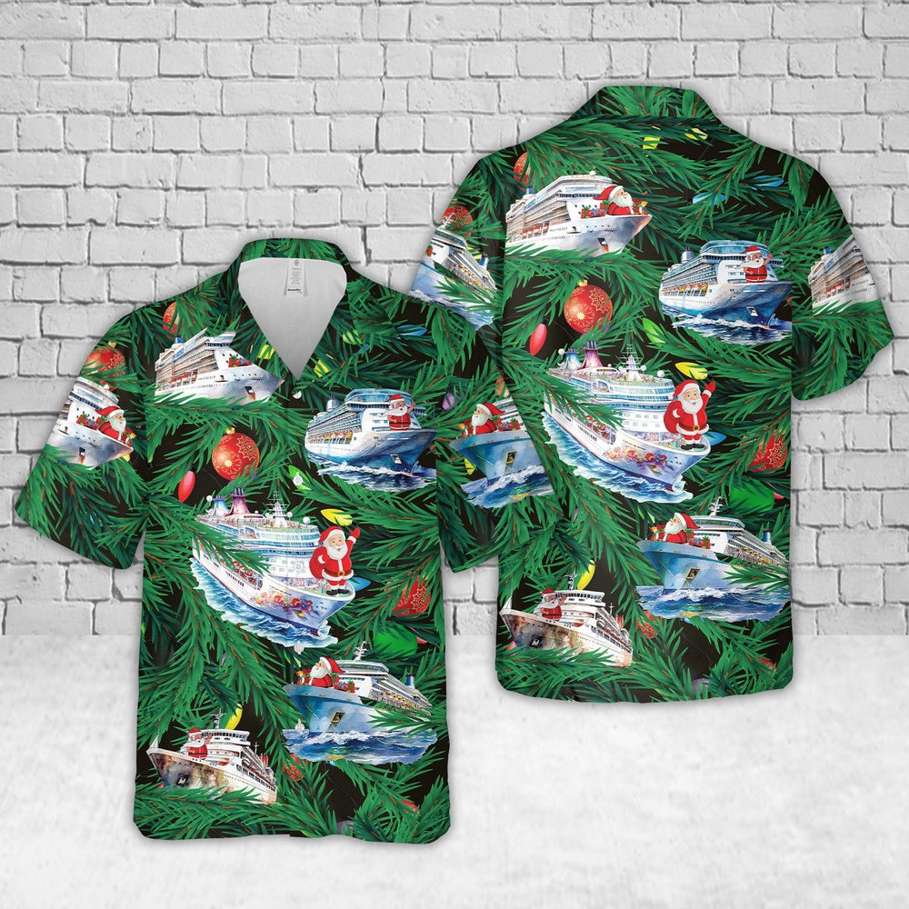 Cruise Ship Christmas Hawaiian Shirt, Xmas Hawaiian Shirts, Christmas Aloha Shirts