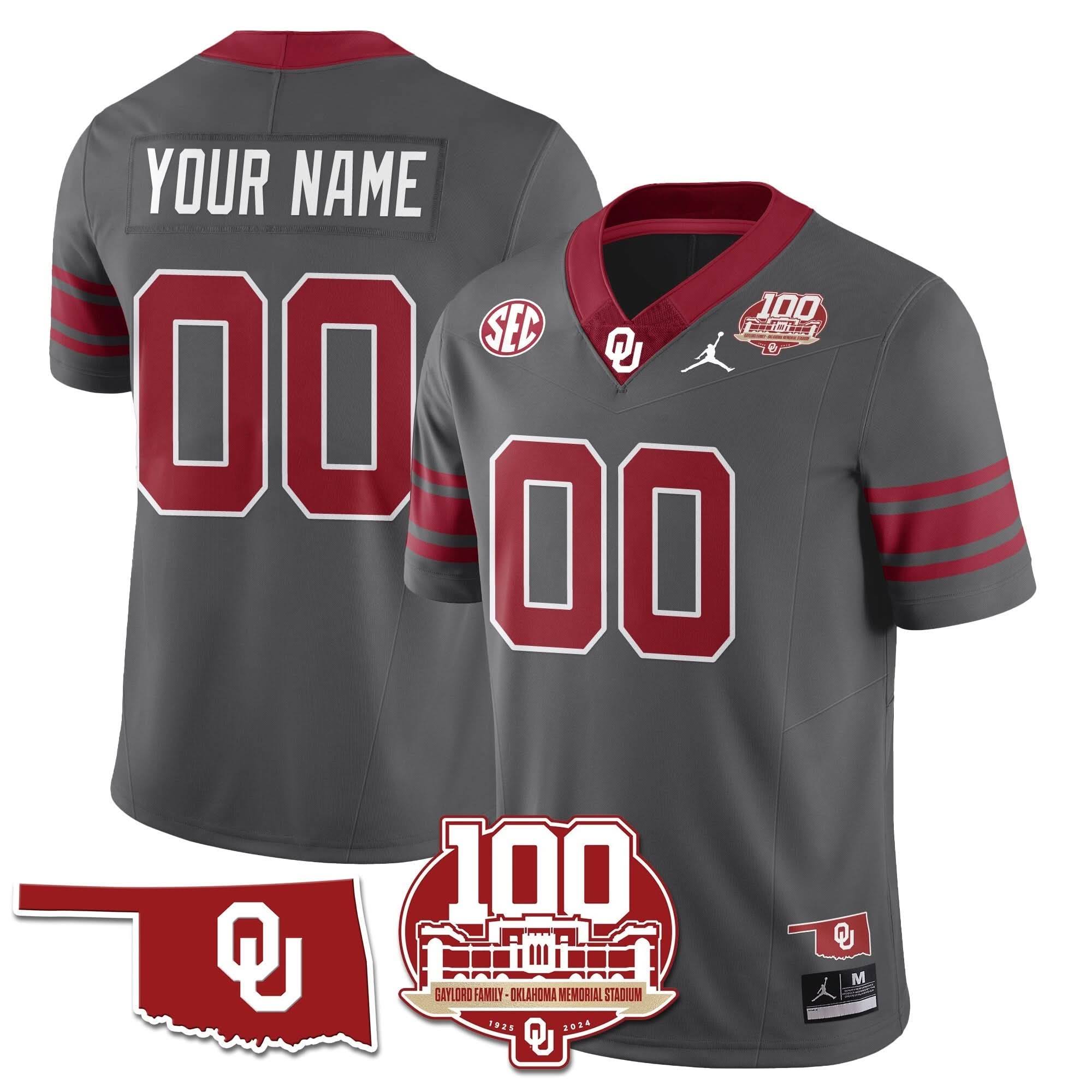 Custom Oklahoma Sooners 1946-56 Throwback Uniforms - 100th Season