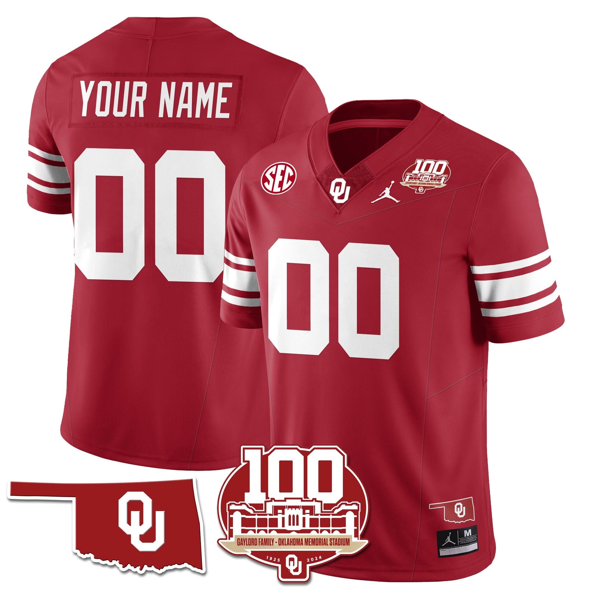 Custom Oklahoma Sooners 1946-56 Throwback Uniforms - 100th Season