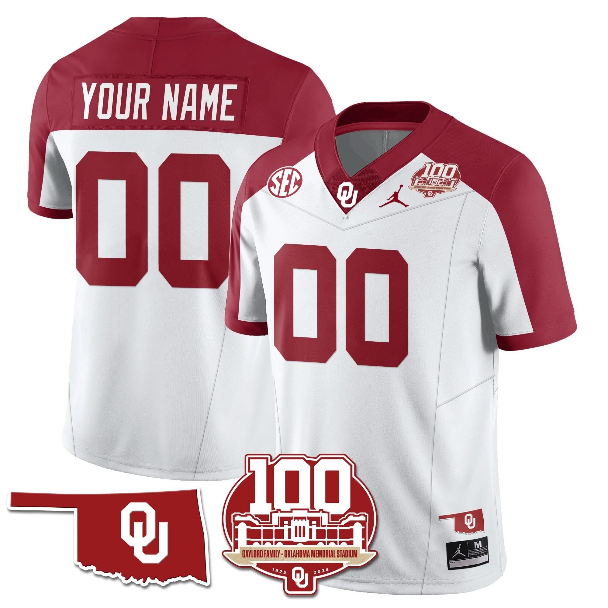 Custom Oklahoma Sooners 1946-56 Throwback Uniforms - 100th Season