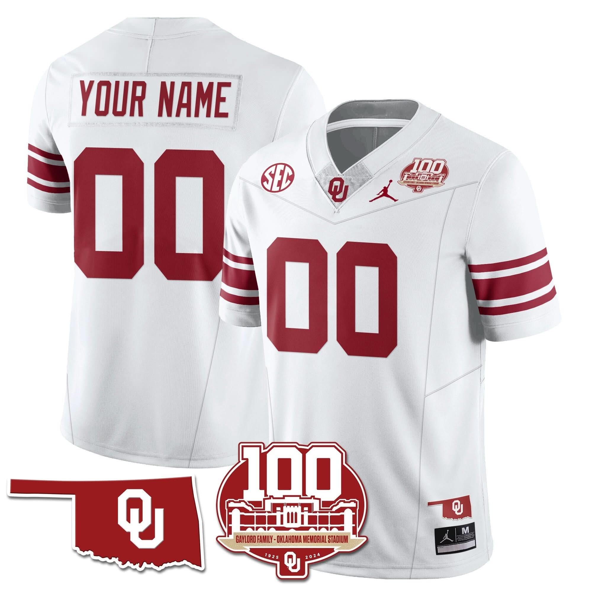 Custom Oklahoma Sooners 1946-56 Throwback Uniforms - 100th Season