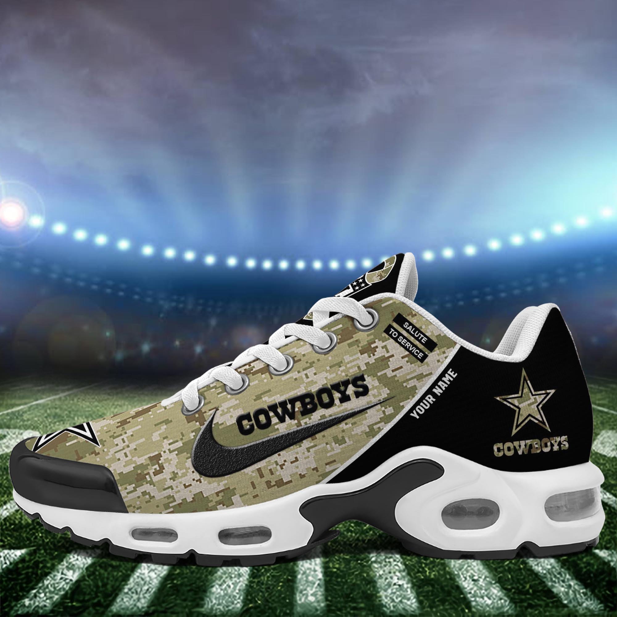 Dallas Cowboys TN Shoes 2025 Version Custom Name, Camouflage Shoes PH586