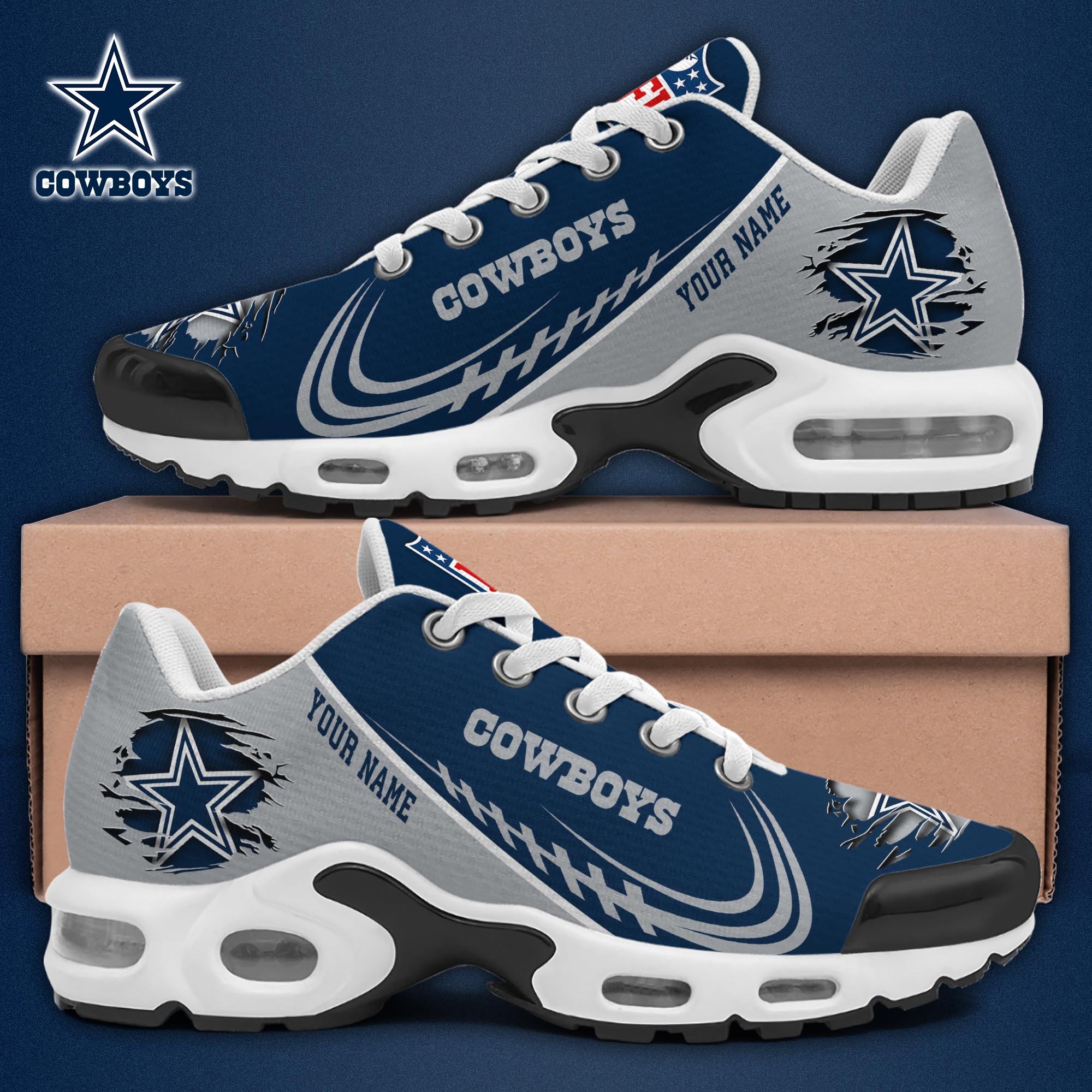 Dallas Cowboys TN Shoes 2025 Version Custom Name