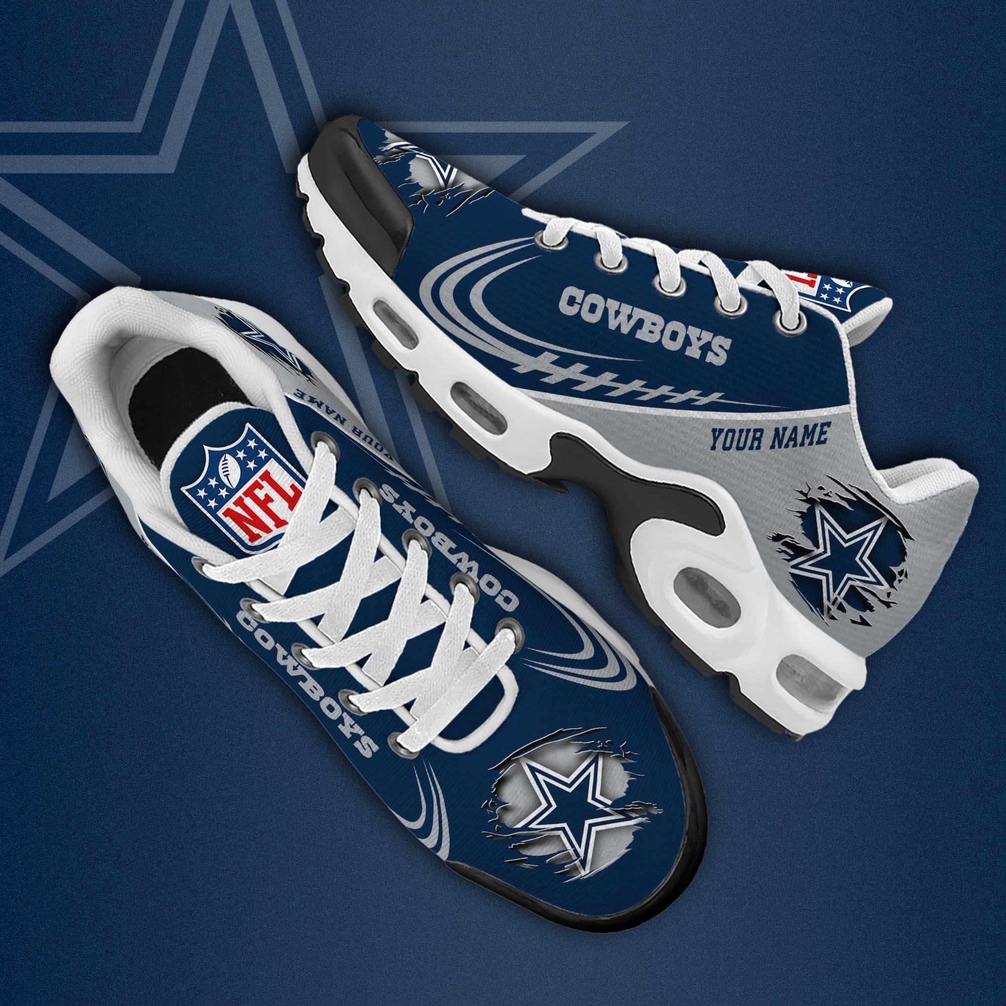 Dallas Cowboys TN Shoes 2025 Version Custom Name