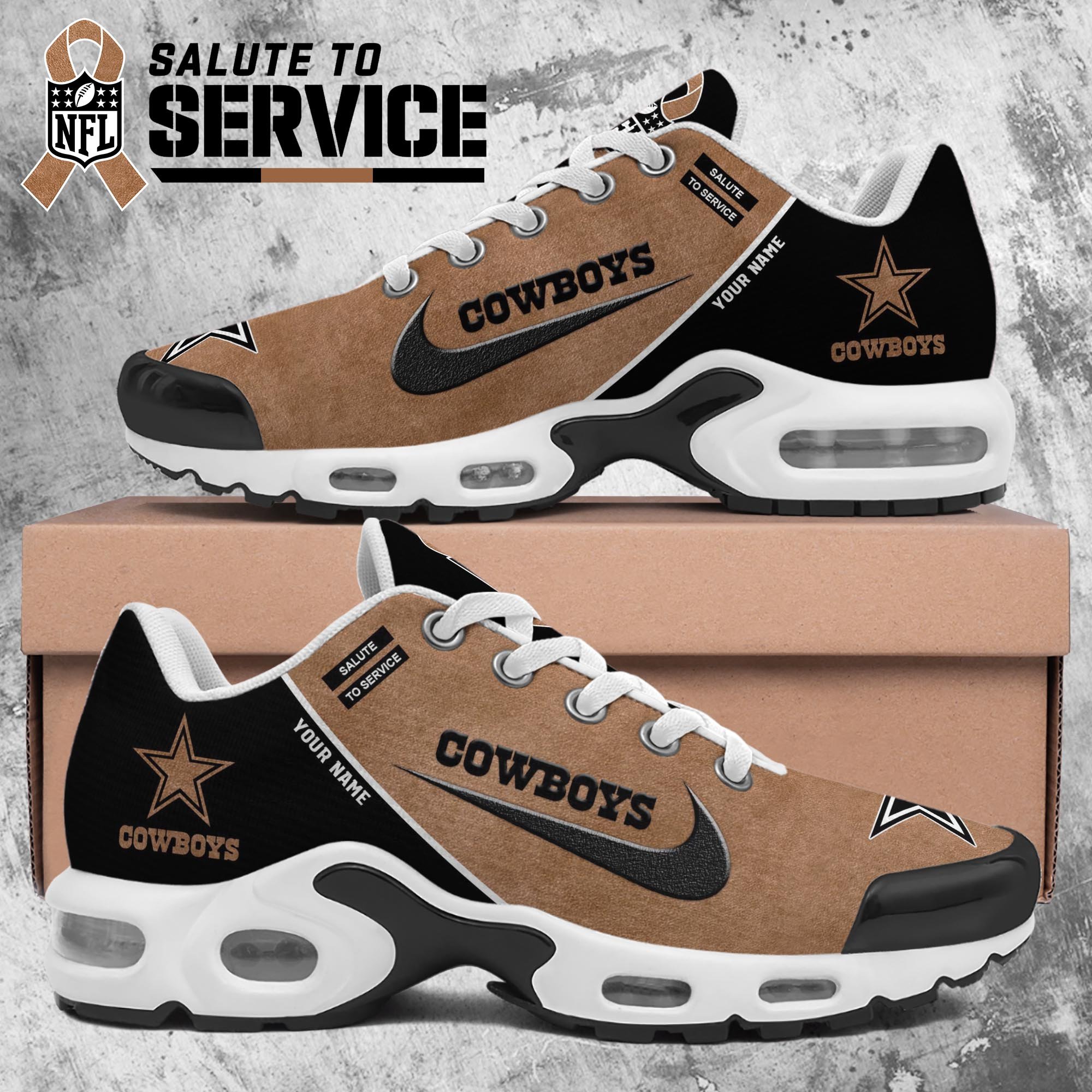 Dallas Cowboys TN Shoes 2025 Version Custom Name, Shoes For Football Fans, Fan Gifts PH623