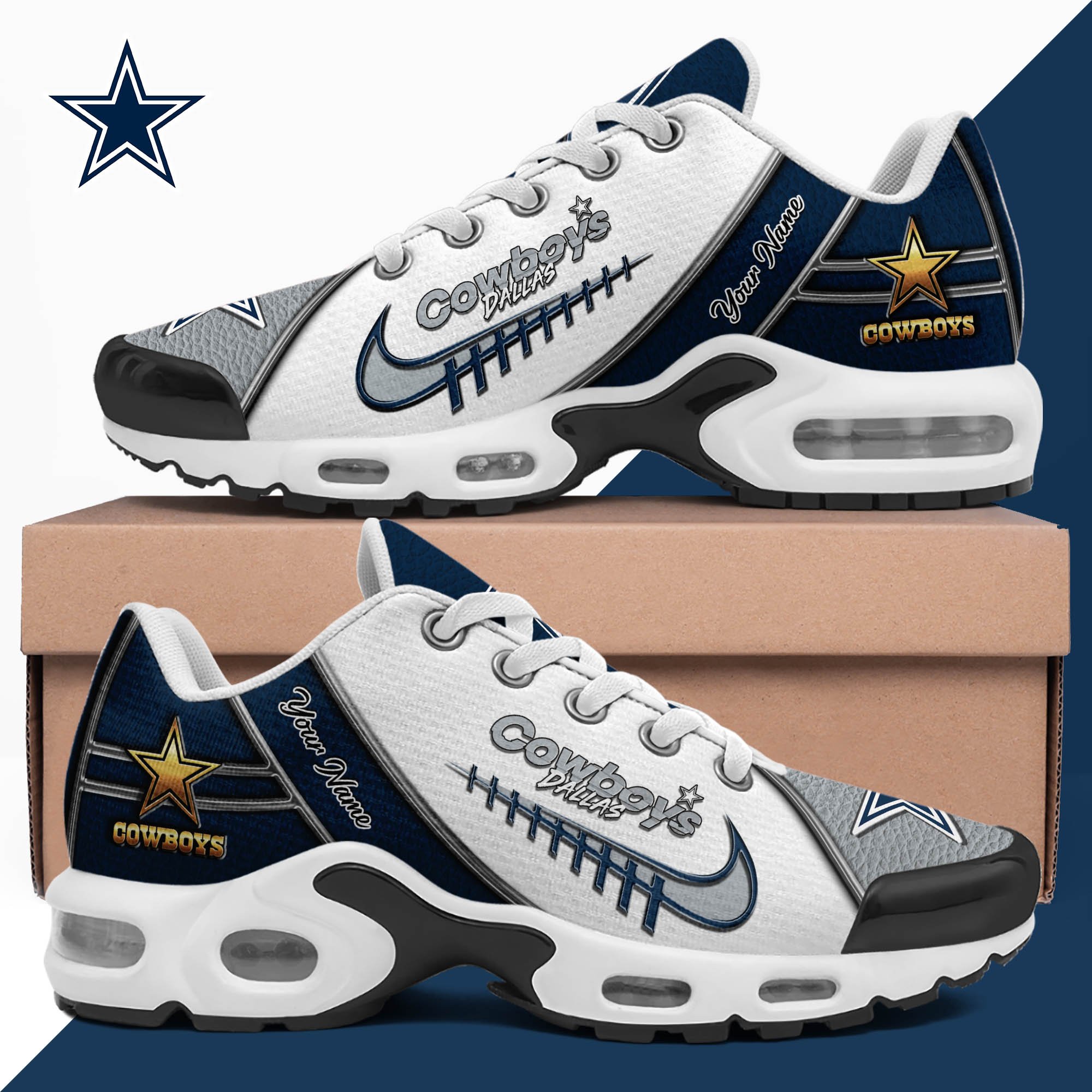 Dallas Cowboys TN Shoes 2025 Version Custom Your Name, Football Team Shoes 516