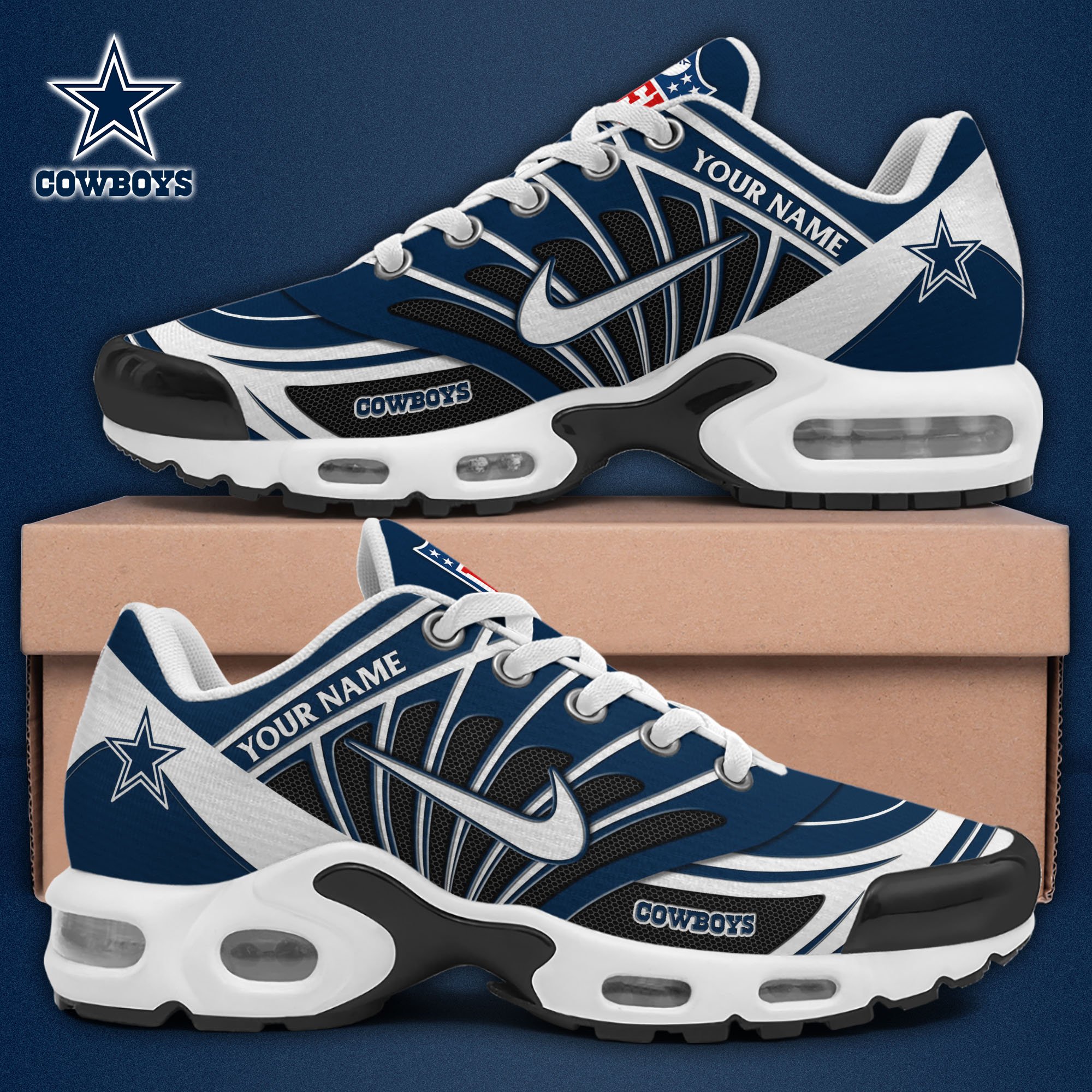 Dallas Cowboys TN Shoes 2025 Versions Custom Your Name 921