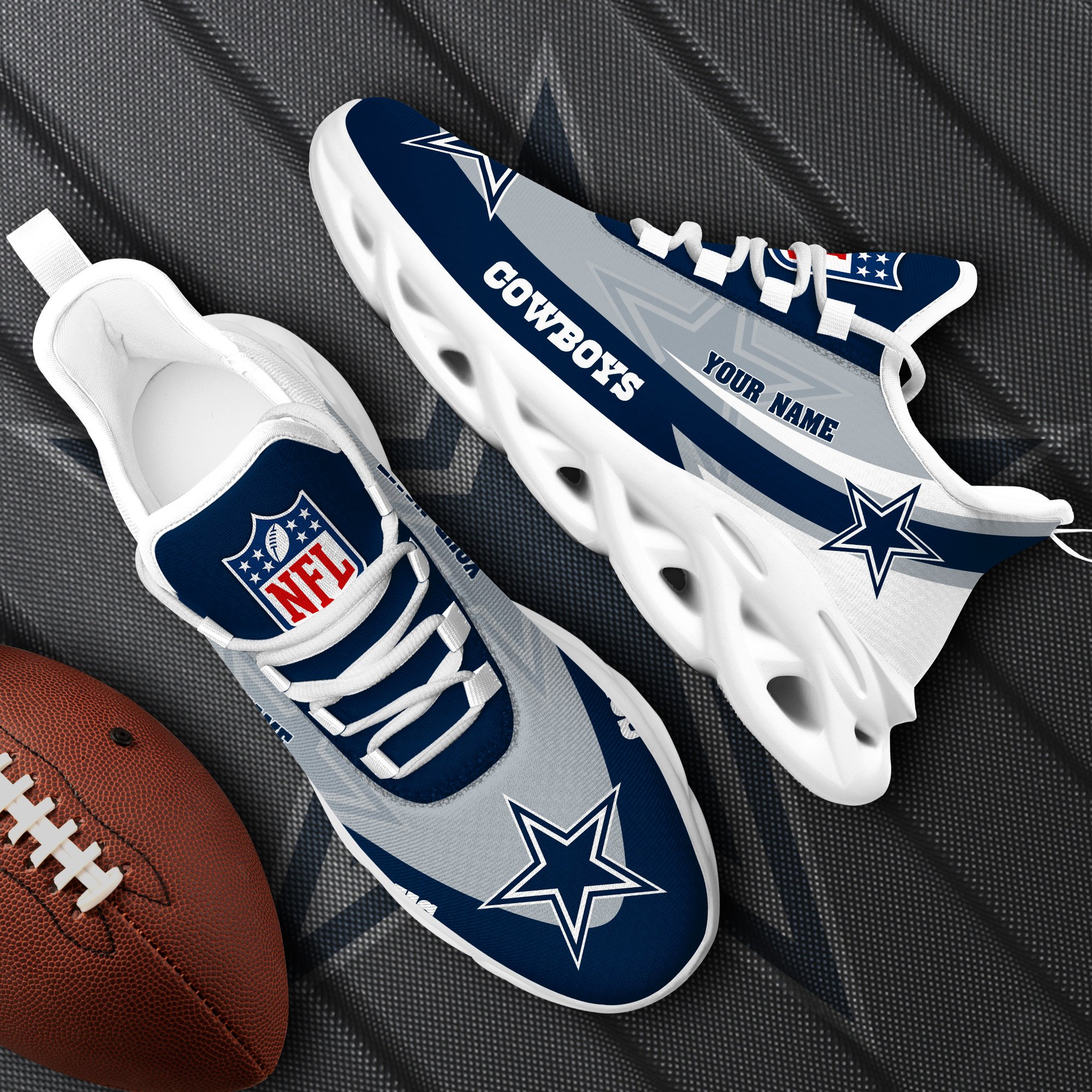 Dallas Cowboys White Max Soul Shoes 2025 Versions Custom Your Name, Sports Gift For Fan, Sport Gifts PH410