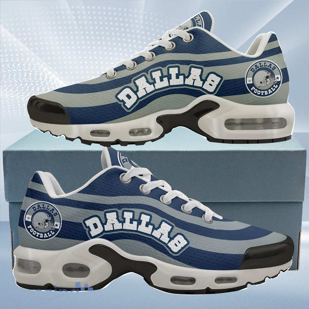 Dallas CowboysFootball Team Logo Colors Waves TN Air Max Shoes Air Cushion Sneakers