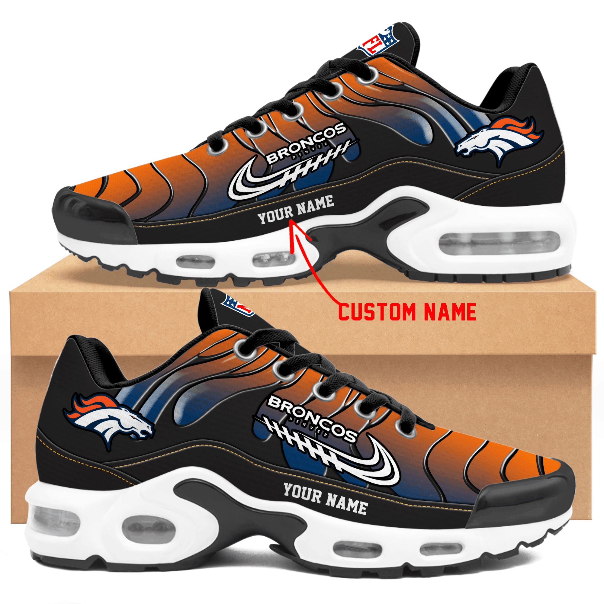Denver Broncos Personalized Air Max Shoes TD