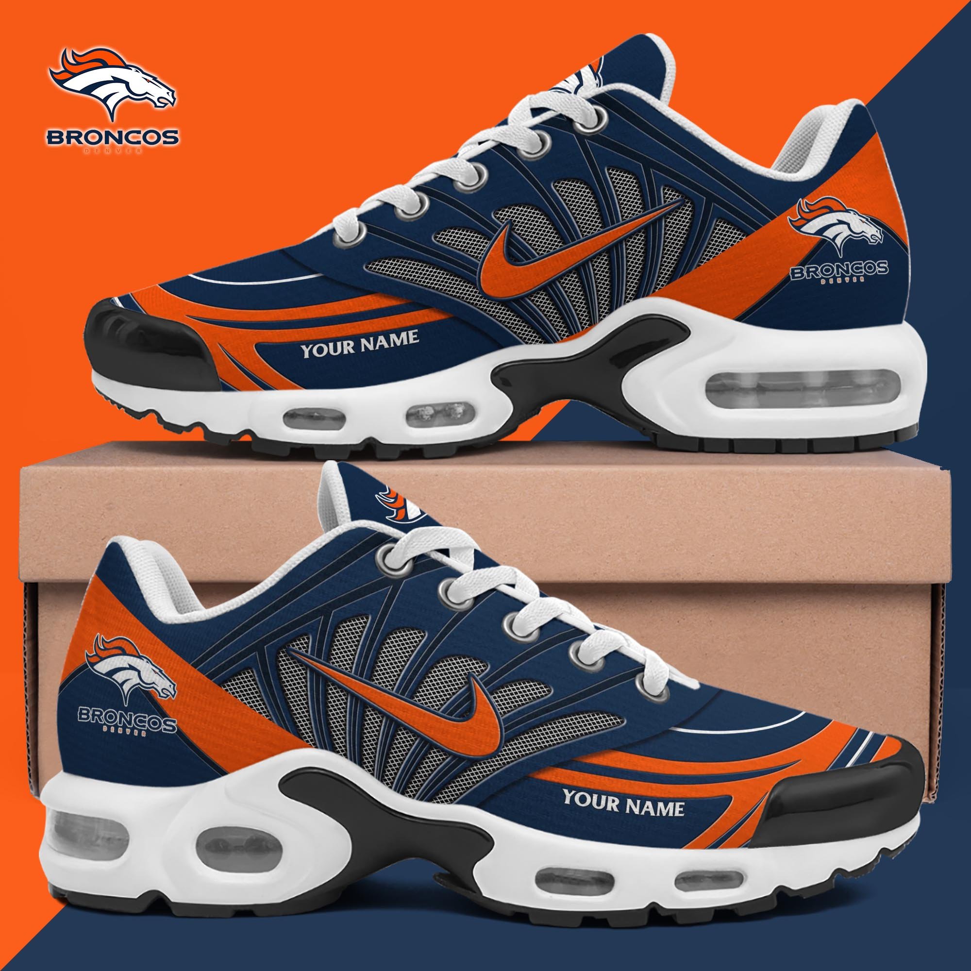 Denver Broncos TN Shoes 2025 Version Custom Name 919