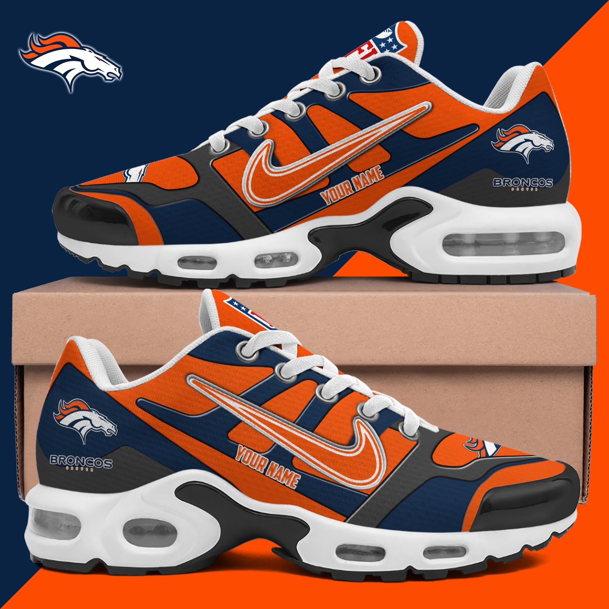 Denver Broncos TN Shoes Custom Your Name 