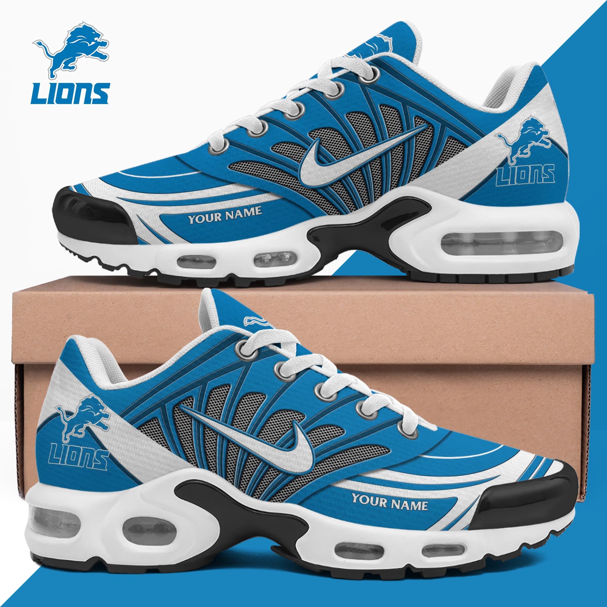 Detroit Lions TN Shoes 2025 Version Custom Name 919