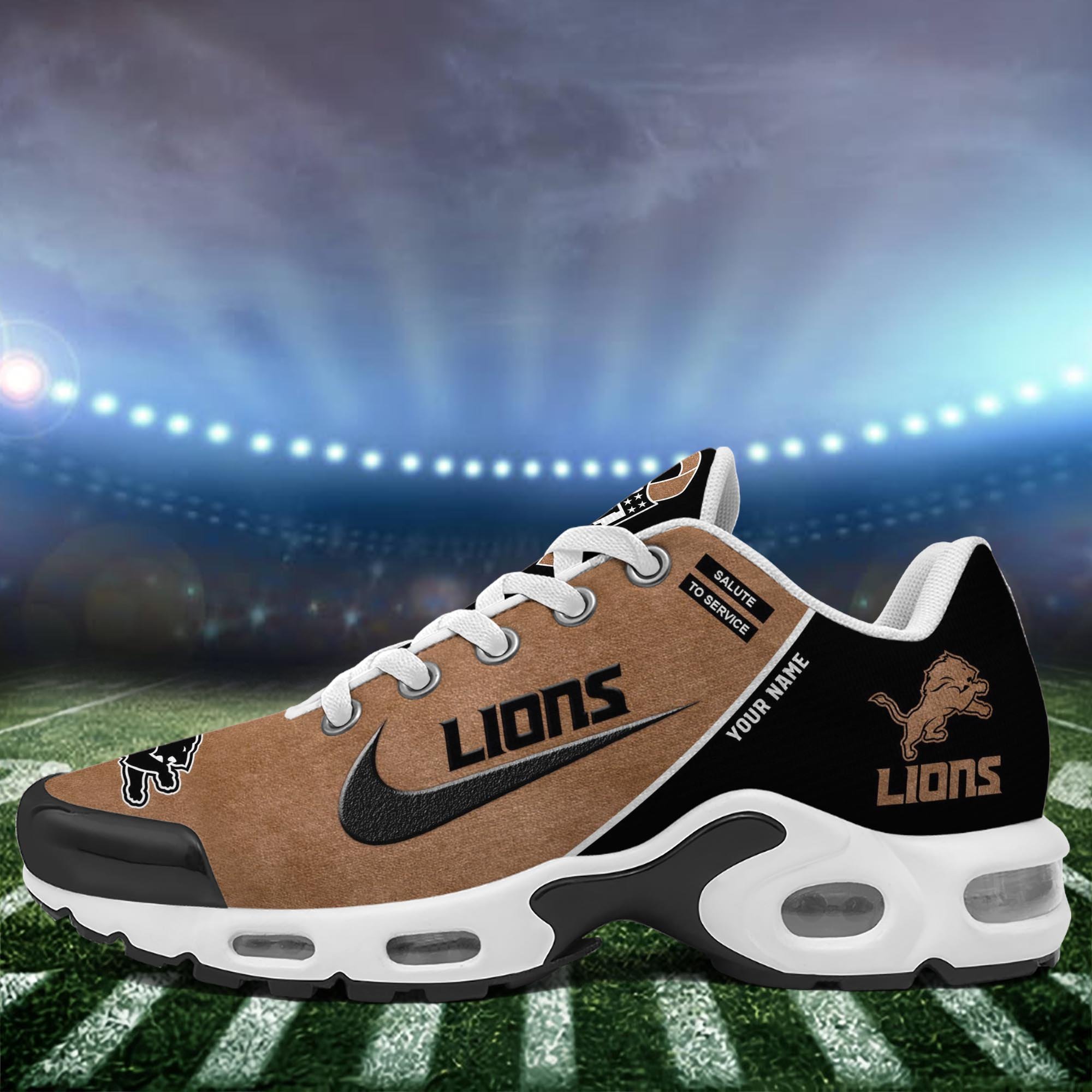 Detroit Lions TN Shoes 2025 Version Custom Name, Shoes For Football Fans, Fan Gifts PH623
