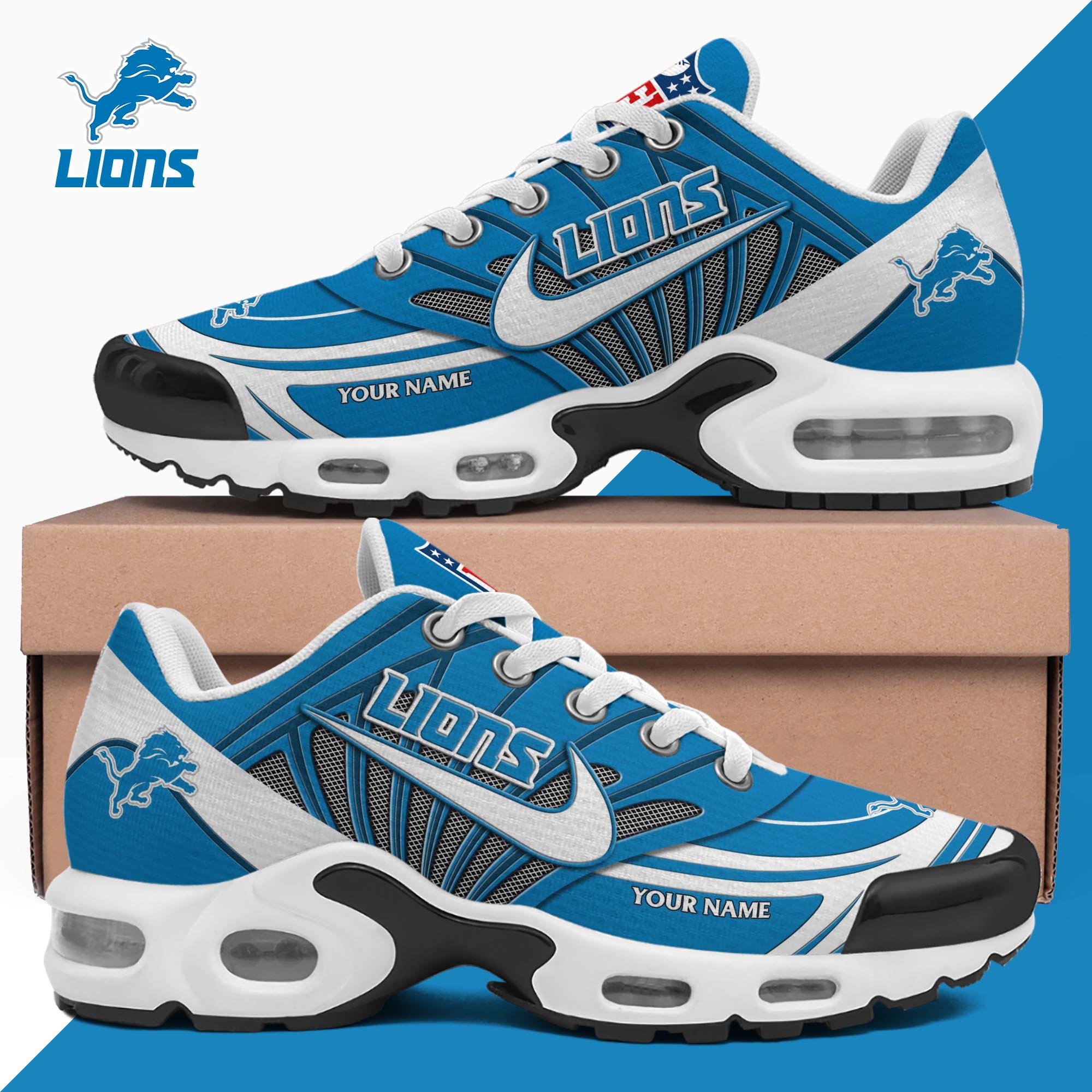 Detroit Lions TN Shoes 2025 Version Custom Your Name