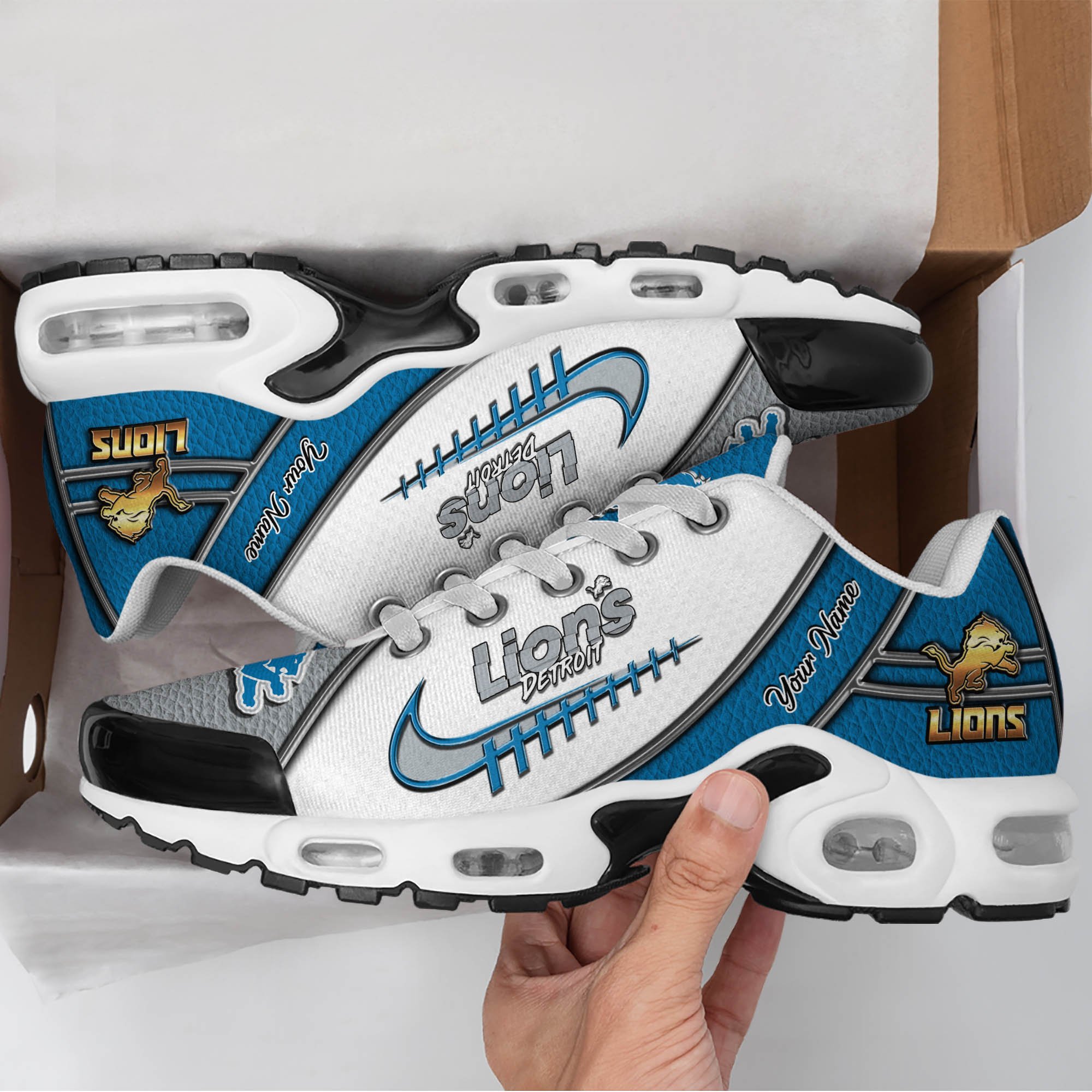 Detroit Lions TN Shoes 2025 Version Custom Your Name, Football Team Shoes 516