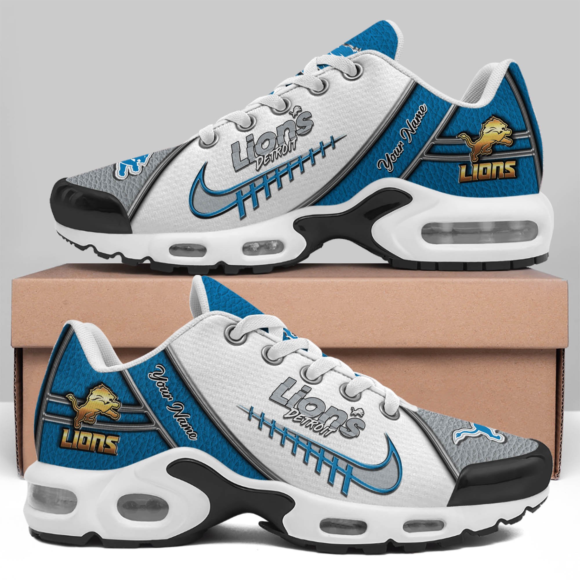 Detroit Lions TN Shoes 2025 Version Custom Your Name, Football Team Shoes 516
