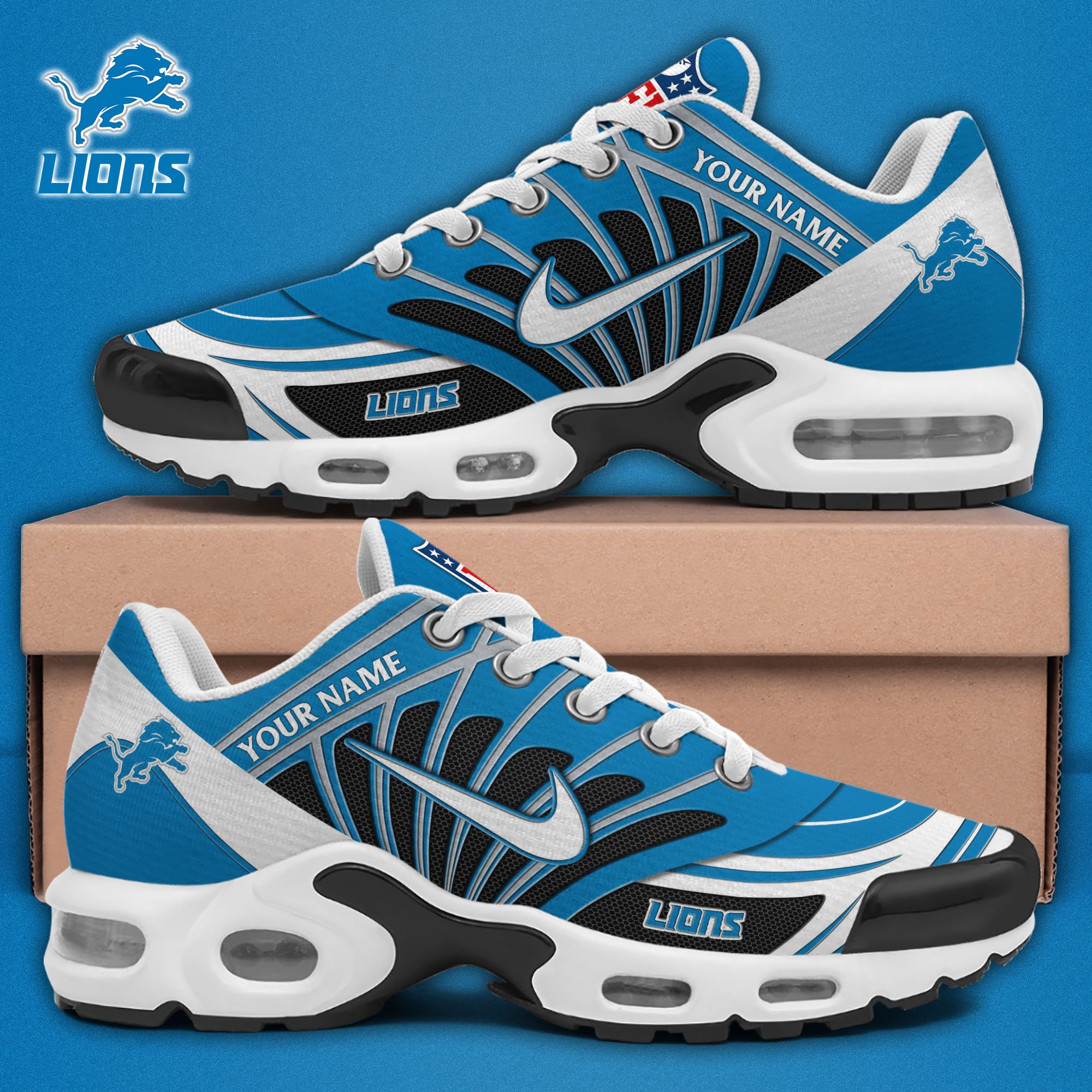 Detroit Lions TN Shoes 2025 Versions Custom Your Name 921