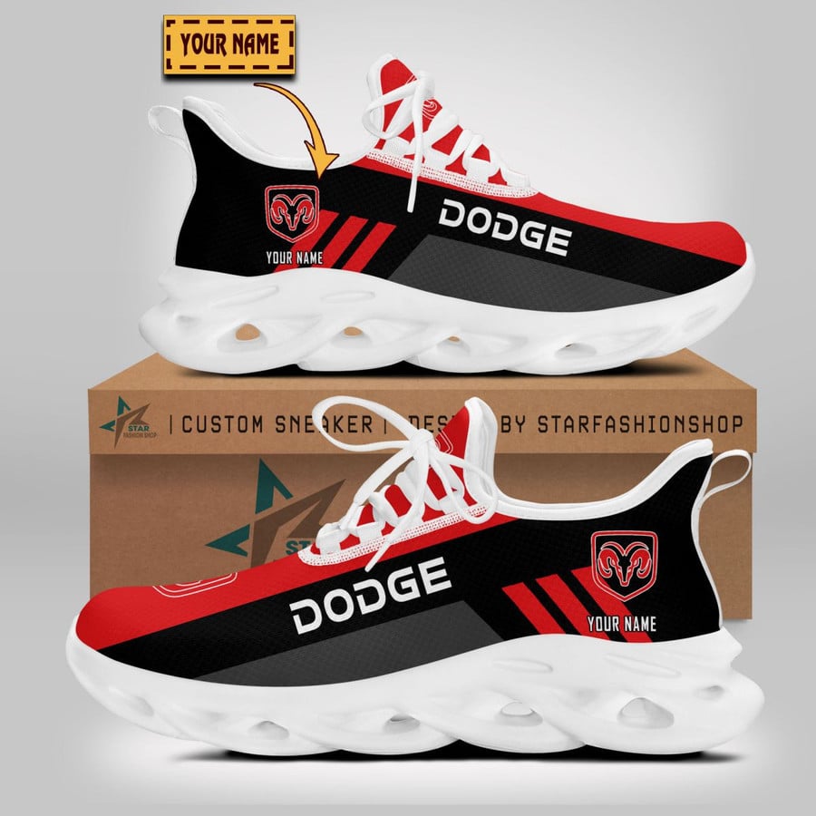 Dodge Custom Name Design Max Soul Sneakers VS25