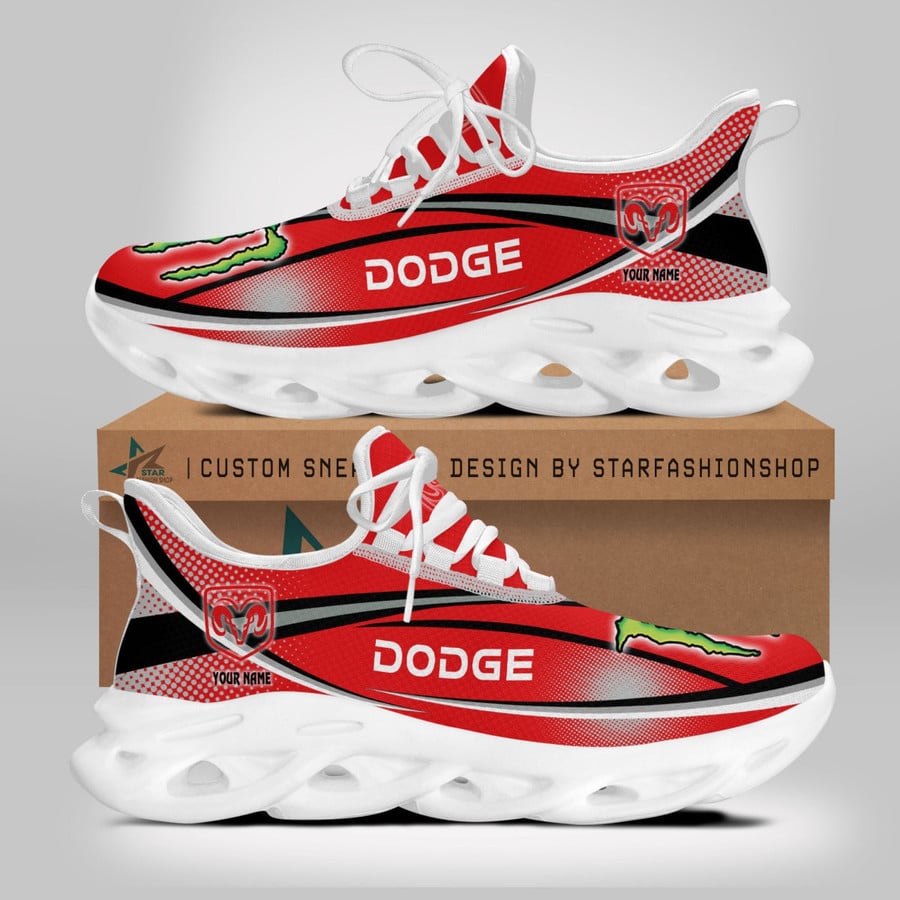 Dodge Custom Name Design Max Soul Sneakers VS26