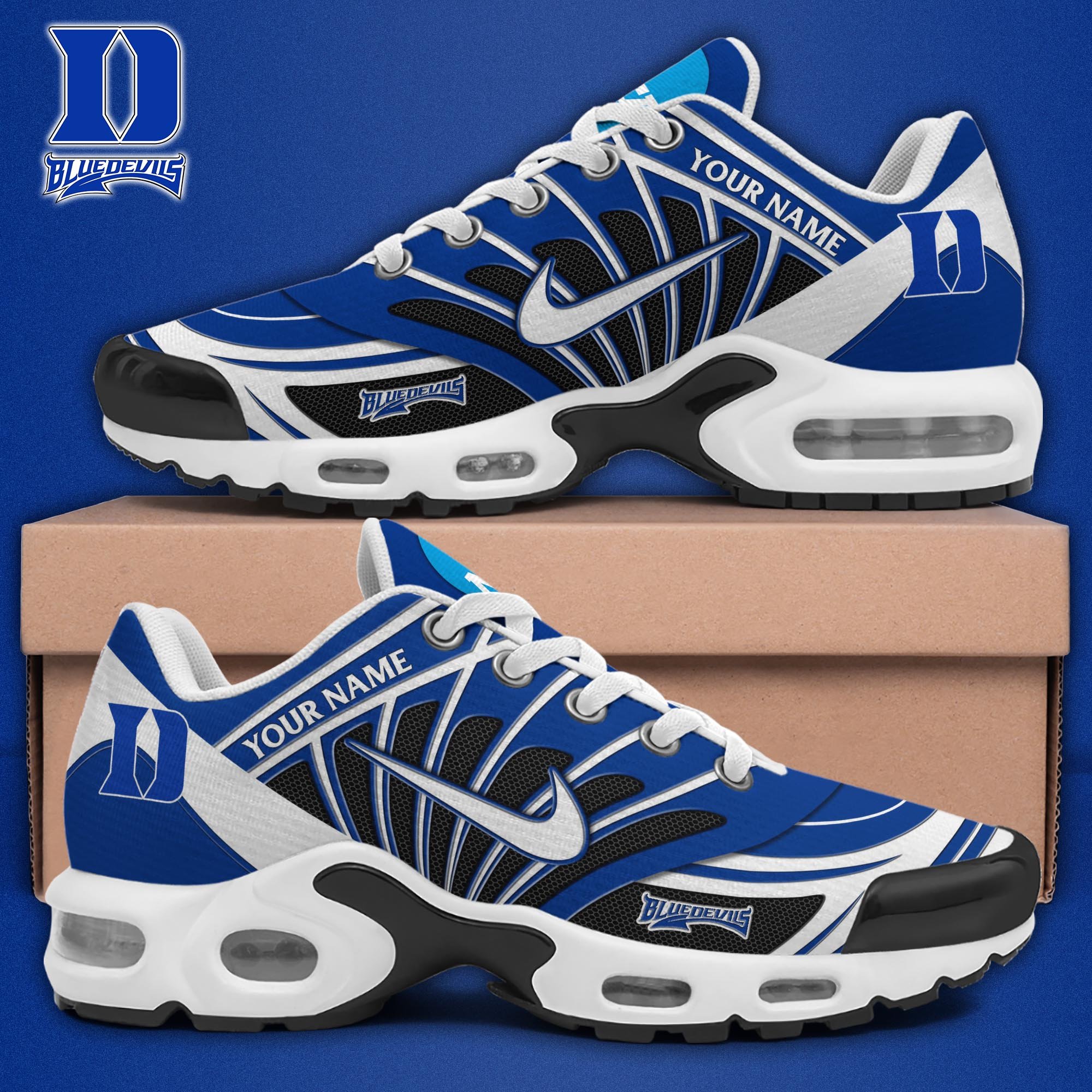 Duke Blue Devils TN Shoes 2025 Version Custom Name 