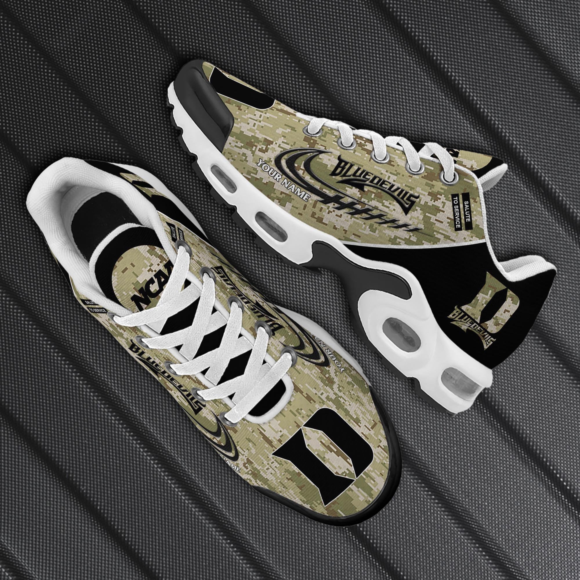 Duke Blue Devils TN Shoes 2025 Version Custom Name, Camouflage Shoes, Gifts For Football Lovers