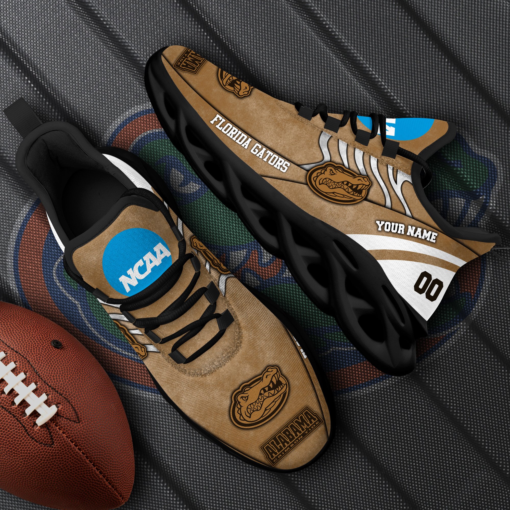 Florida Gators Black Max Soul Shoes 2025 Versions Custom Your Name And Number 312