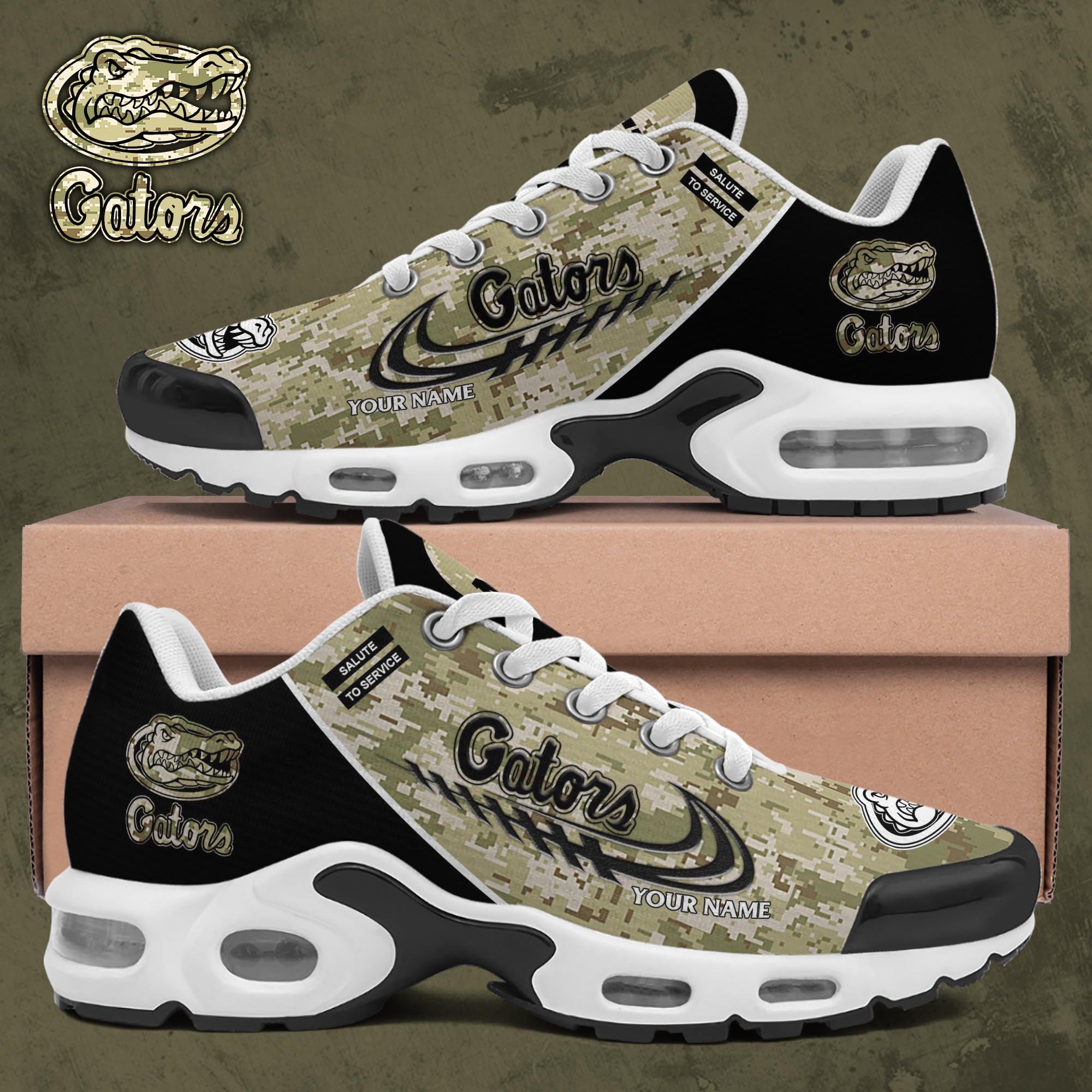 Florida Gators TN Shoes 2025 Version Custom Name, Camouflage Shoes, Gifts For Football Lovers PH636