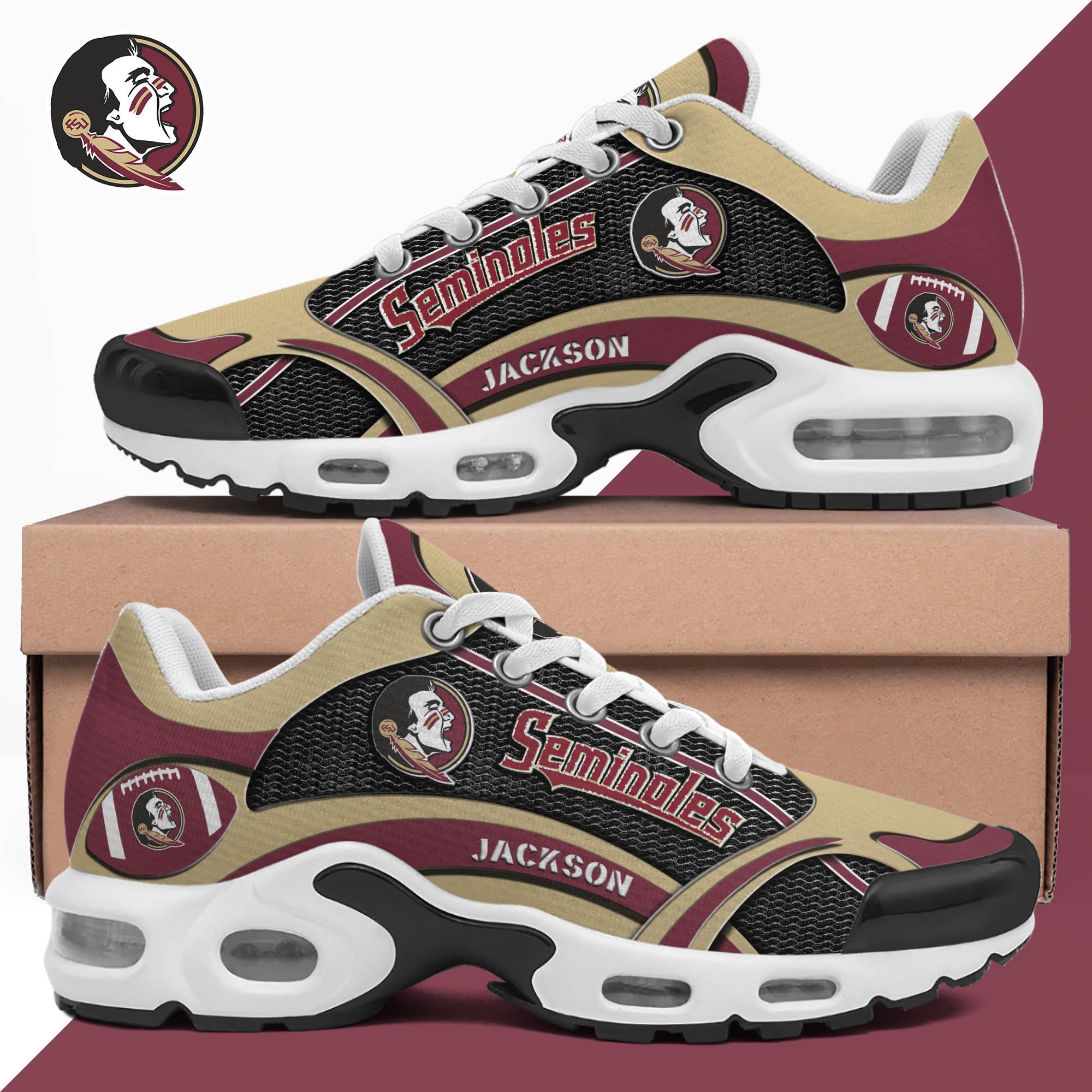 Florida State Seminoles Team TN Shoes 2025 Version Custom Name 889