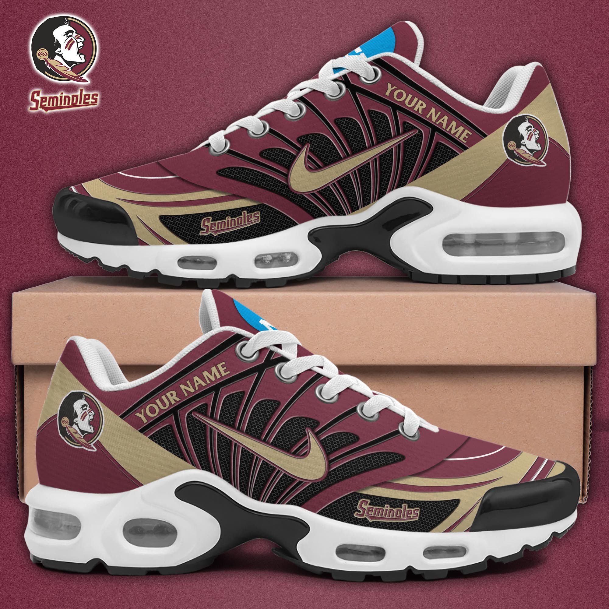 Florida State Seminoles TN Shoes 2025 Version Custom Name 