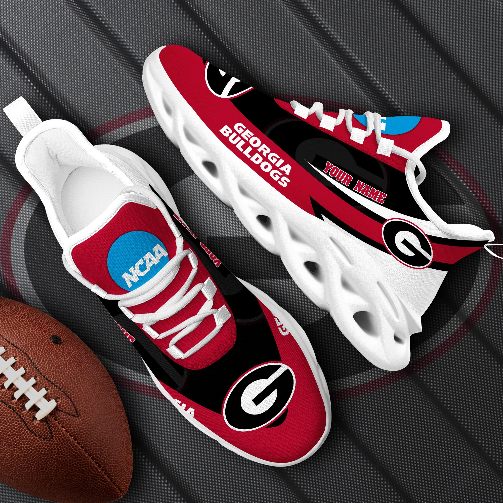 Georgia Bulldogs White Max Soul Shoes 2025 Versions Custom Your Name, Sports Gift For Fan PH019