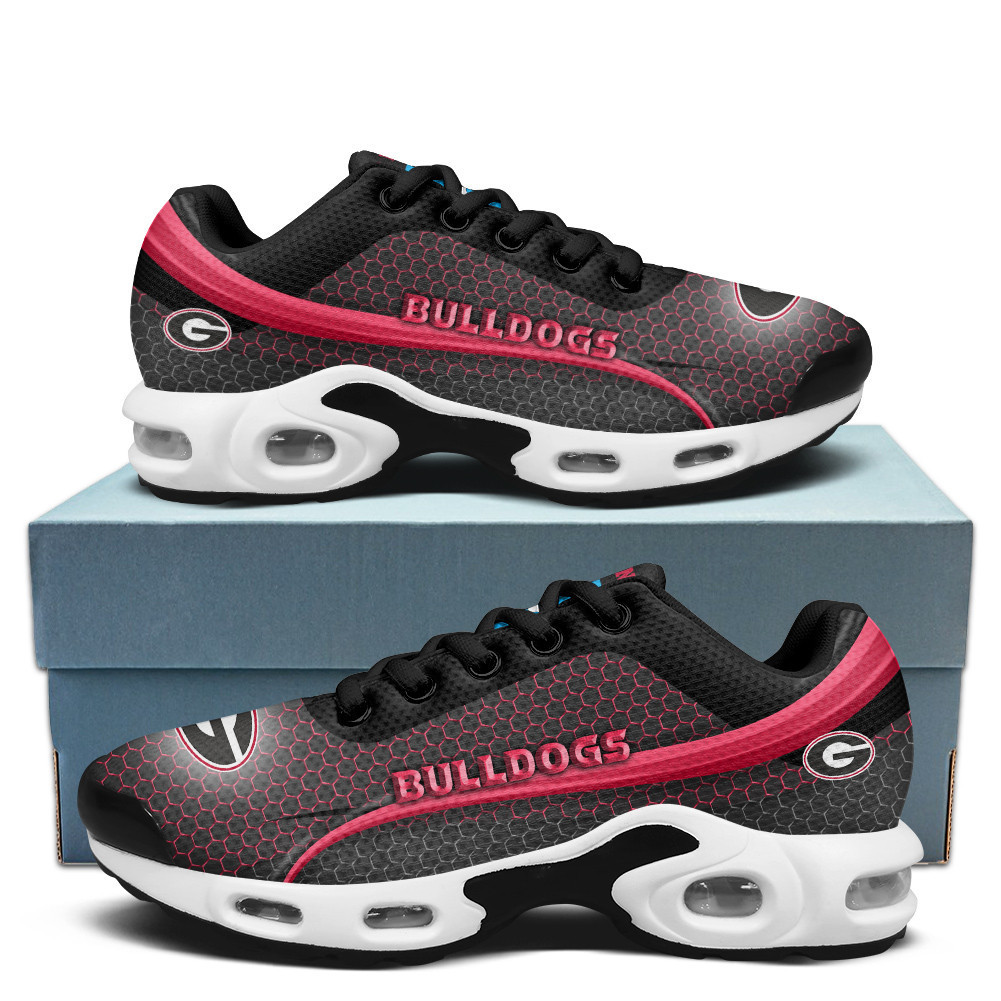 Georgia Personalized Name Team Colors Wave Line Beehive Pattern TN Shoes Air Cushion Sneakers