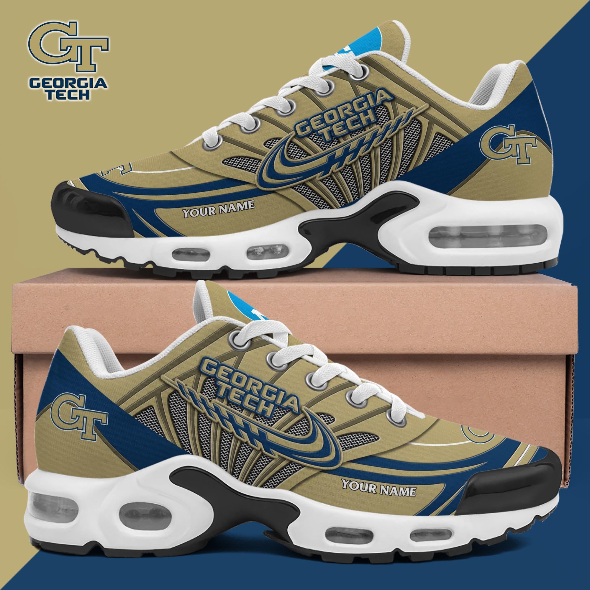 Georgia Tech Yellow Jackets TN Shoes 2025 Version Custom Your Name 