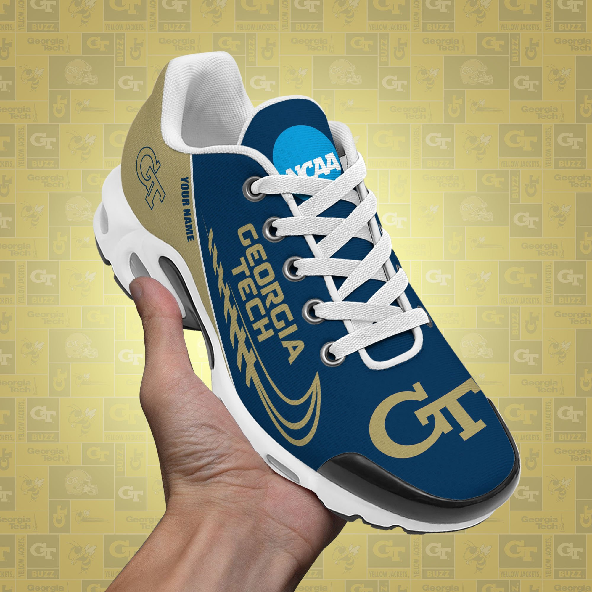 Georgia Tech Yellow Jackets TN Shoes Custom Your Name 514
