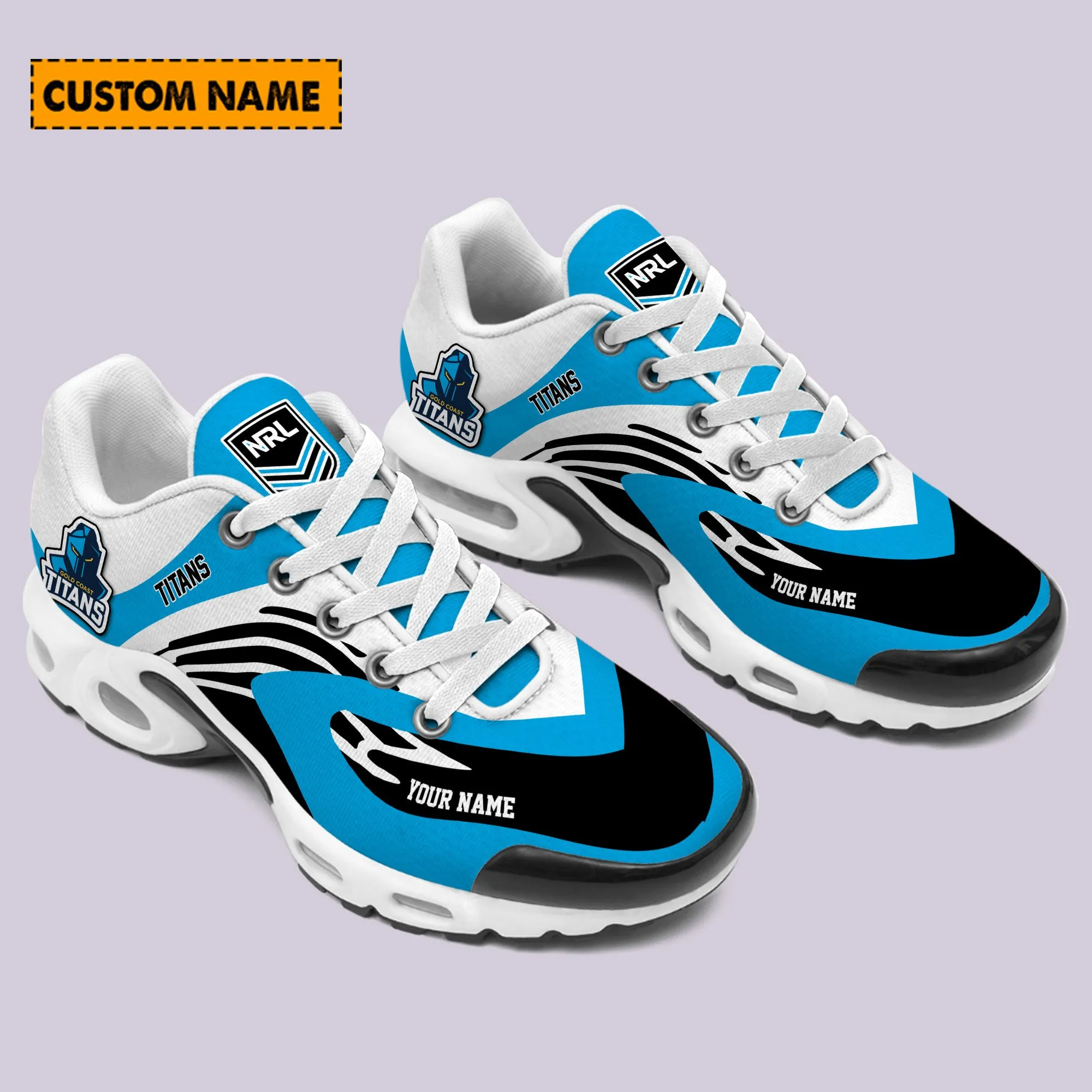 Gold Coast Titans Sport Team TN Air Max Shoes Air Cushion Sneakers 347ZA-6465